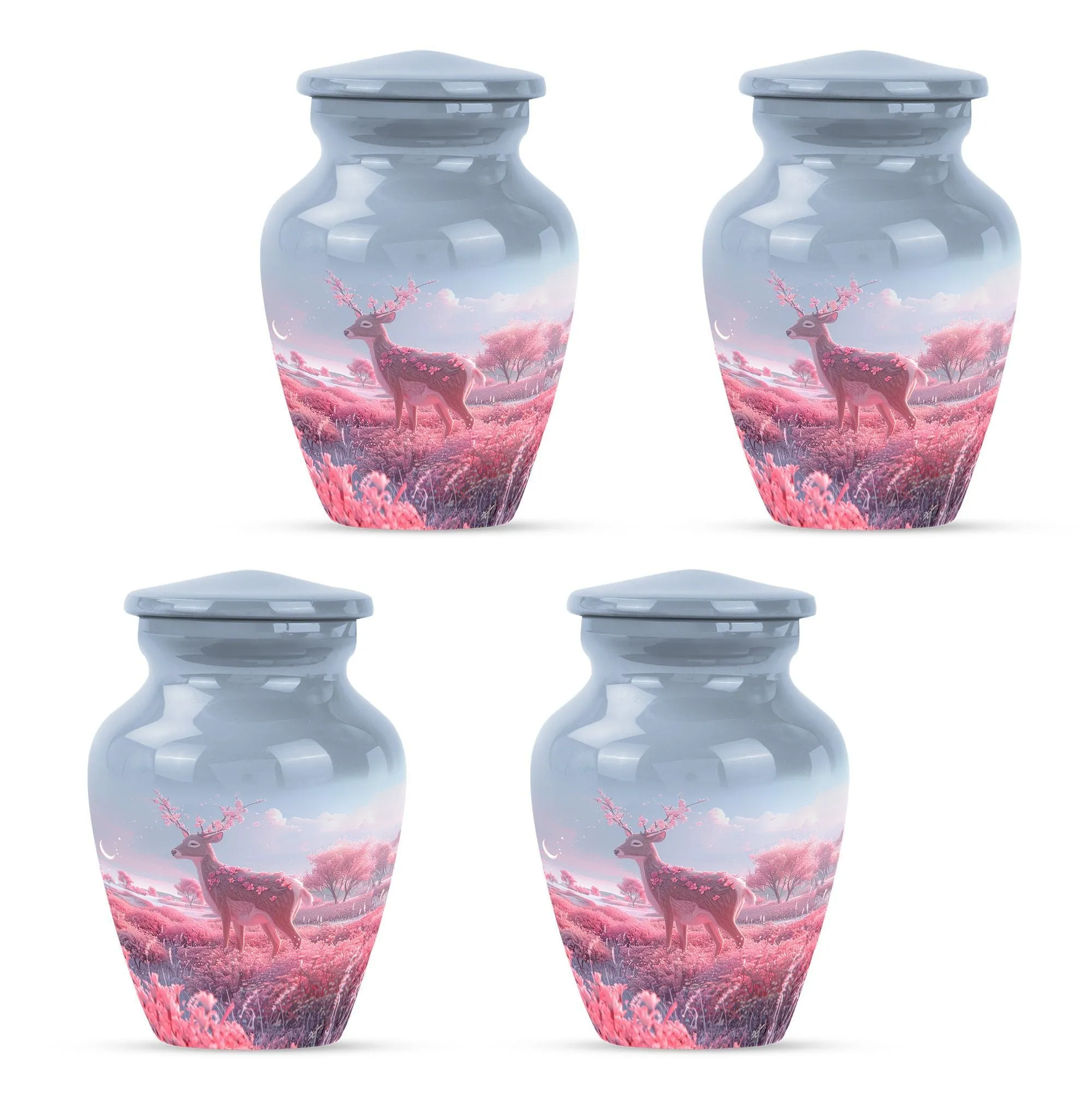 Resplendent Deer Urn: A Transcendent Tribute