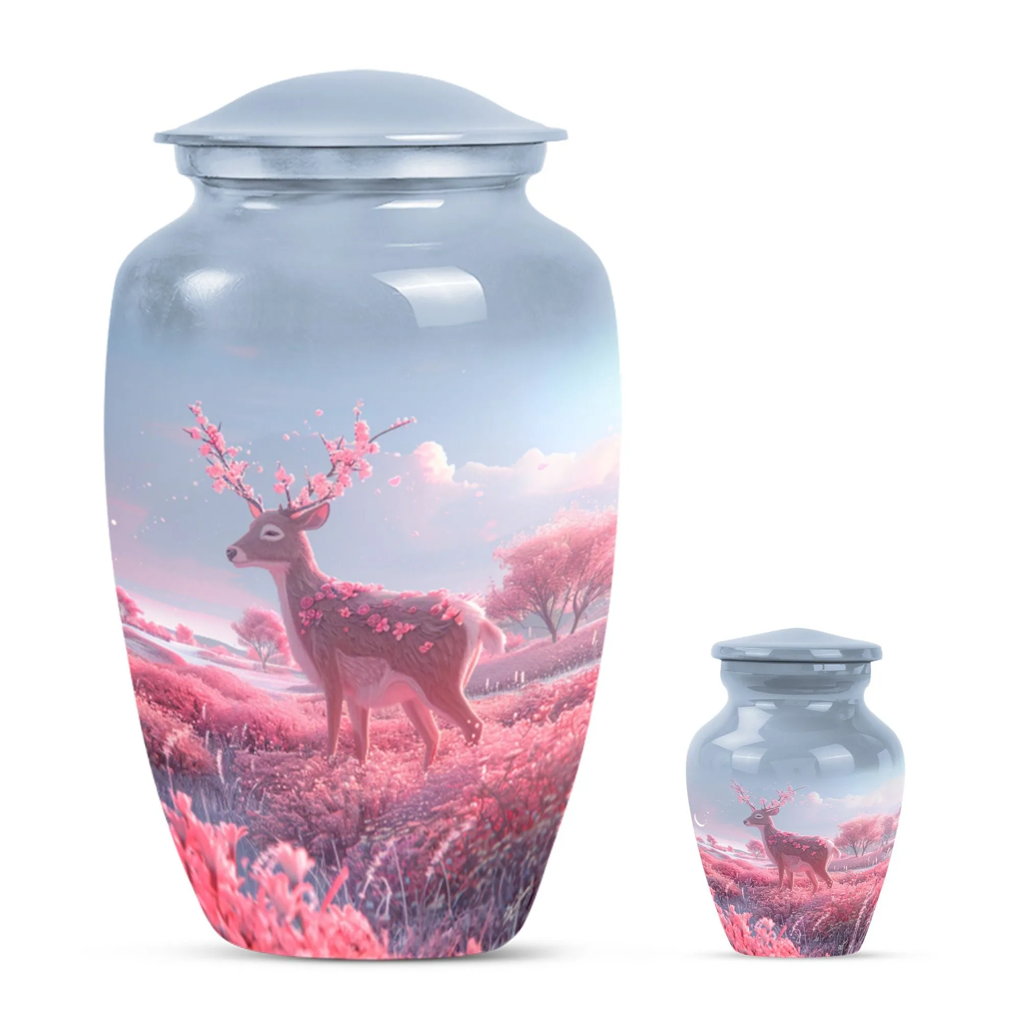 Resplendent Deer Urn: A Transcendent Tribute