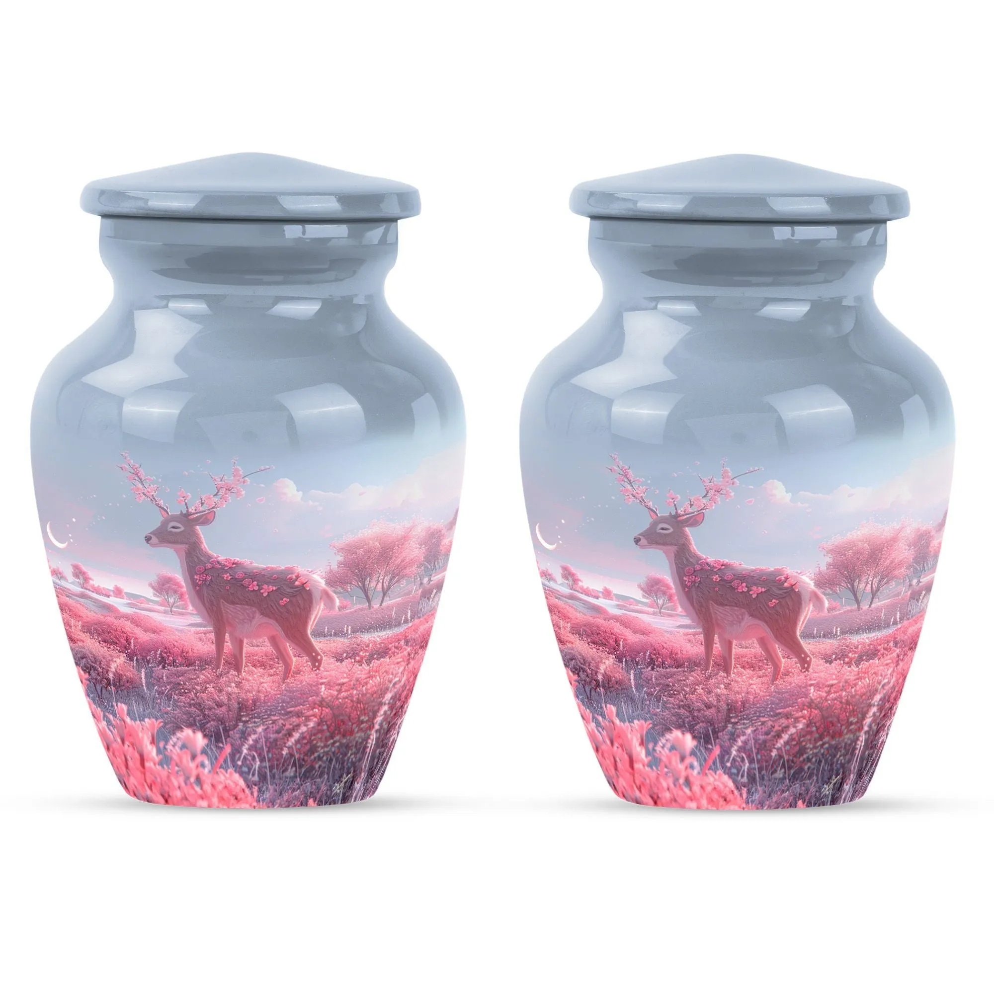Resplendent Deer Urn: A Transcendent Tribute