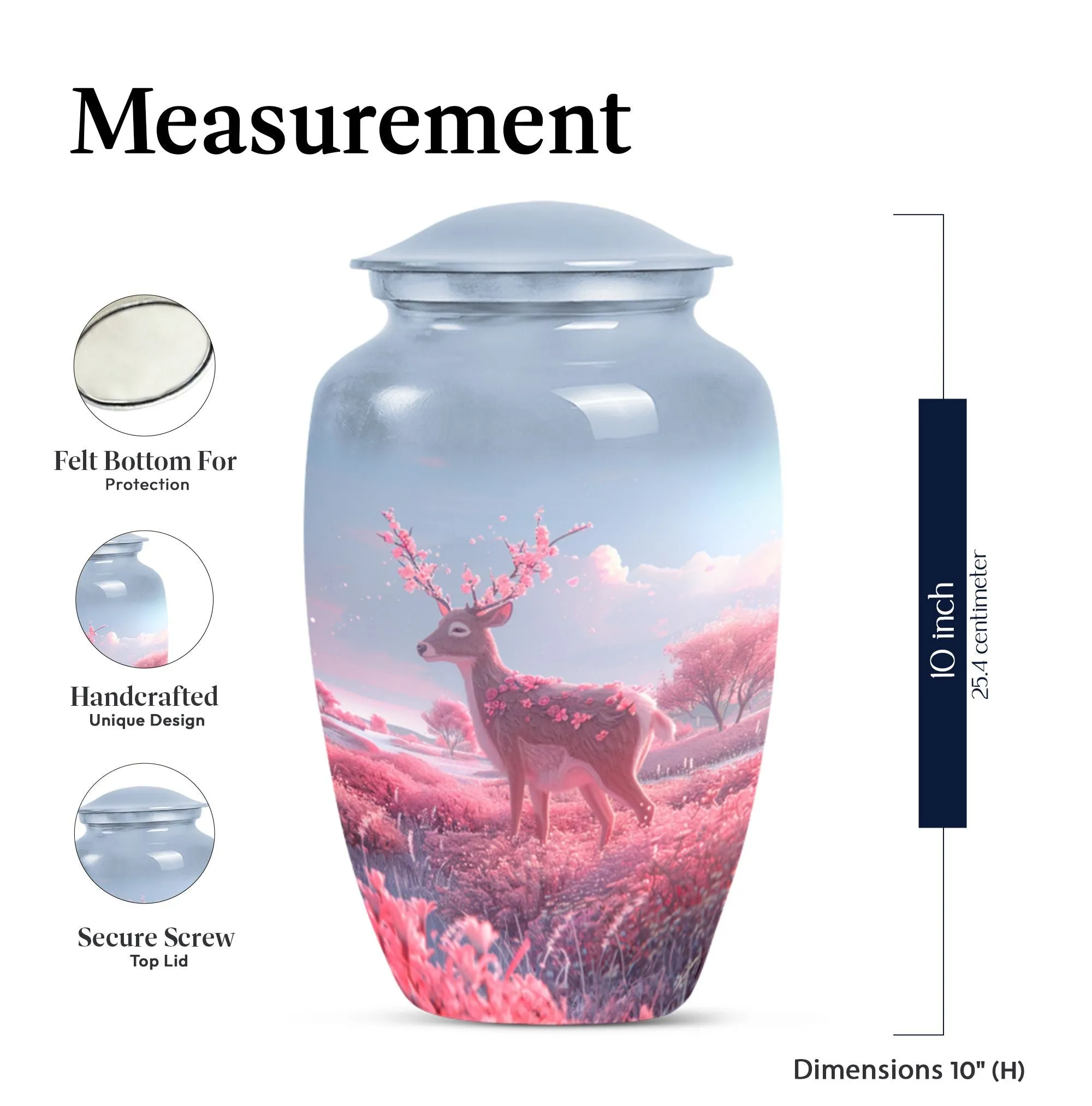 Resplendent Deer Urn: A Transcendent Tribute