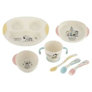 Richell - Vintage Snoopy Peanut Collection Step Up Stage 1-3 Baby Tableware Dining Dish Set
