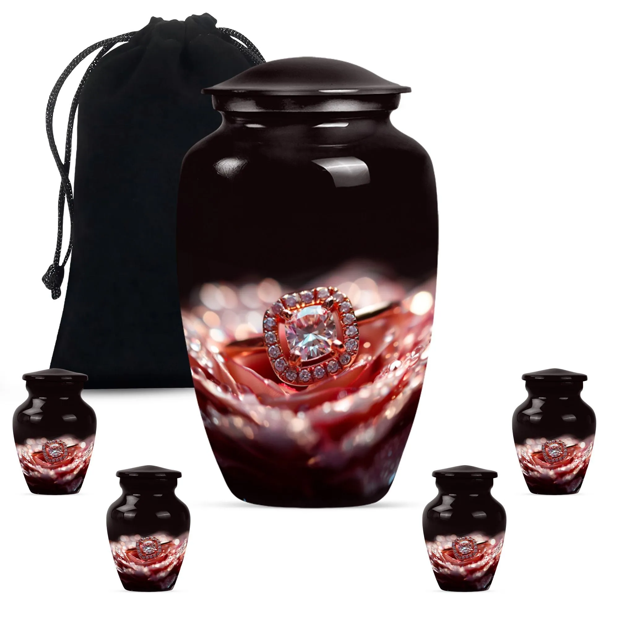 Ring Urn Bliss: Loving Memorial Urn - Container For Human Remains