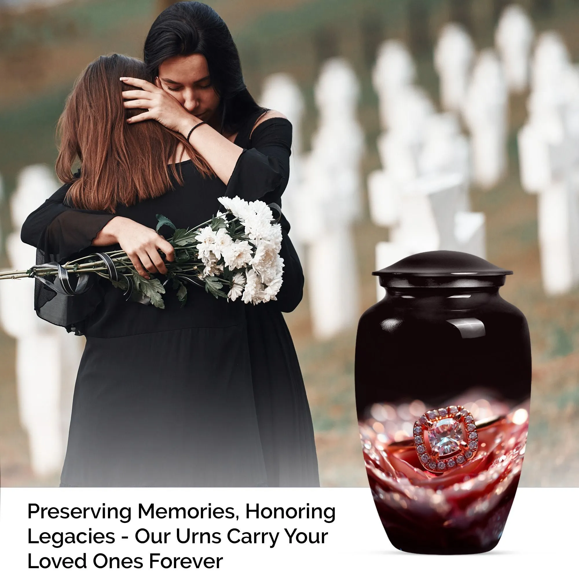 Ring Urn Bliss: Loving Memorial Urn - Container For Human Remains
