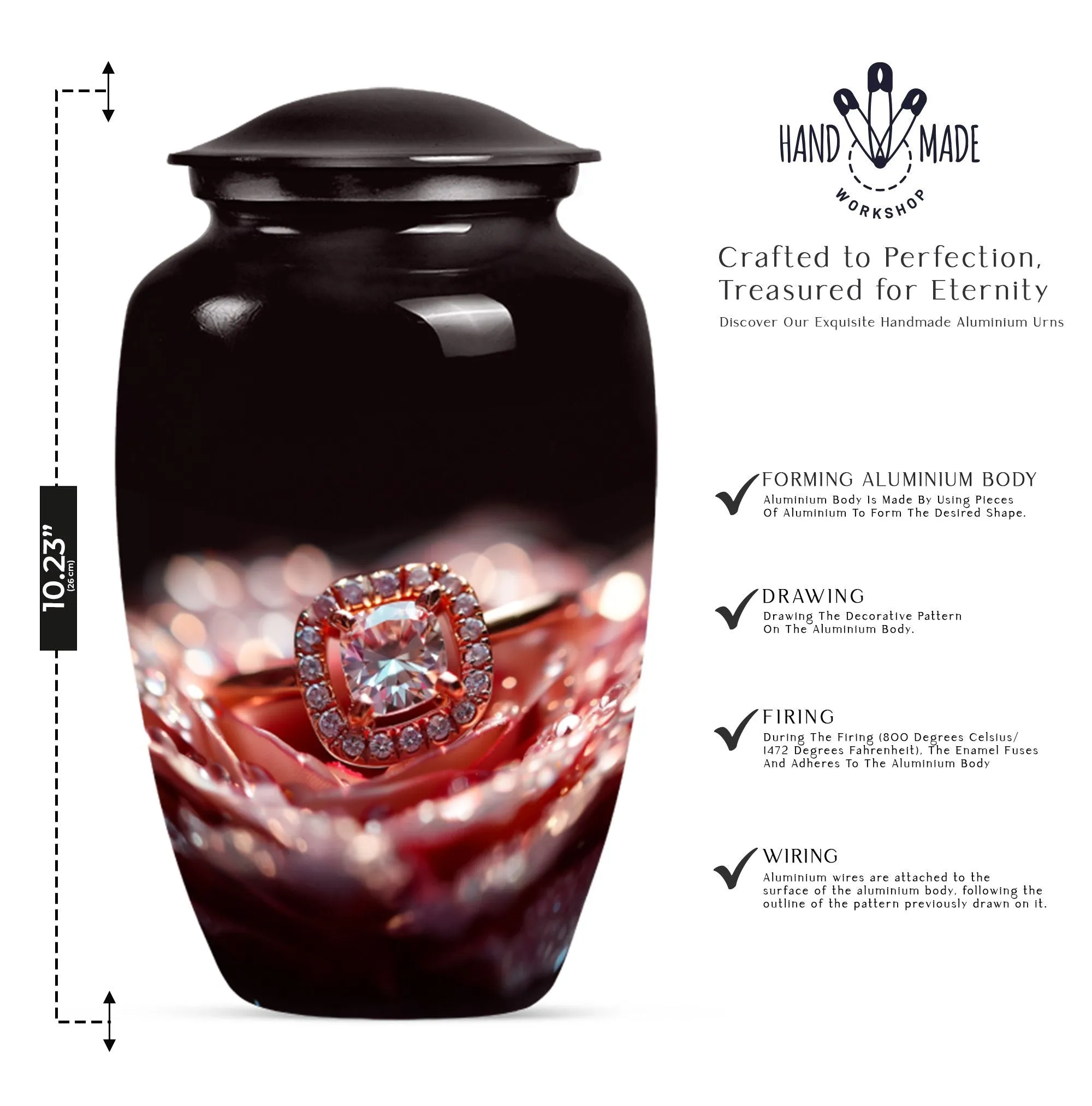 Ring Urn Bliss: Loving Memorial Urn - Container For Human Remains