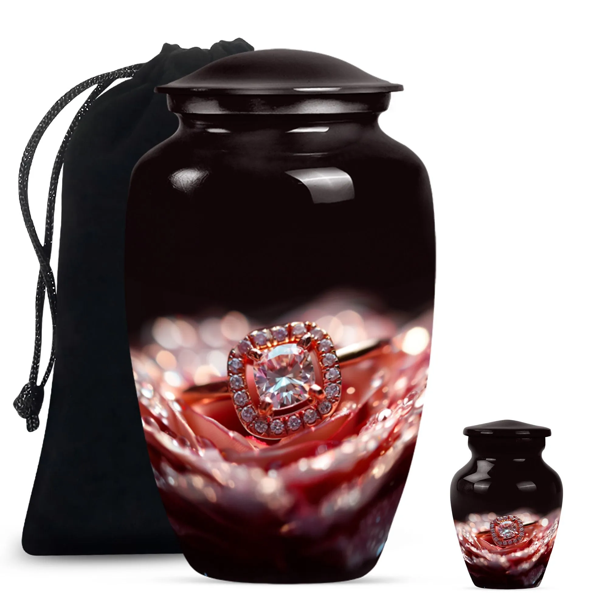 Ring Urn Bliss: Loving Memorial Urn - Container For Human Remains