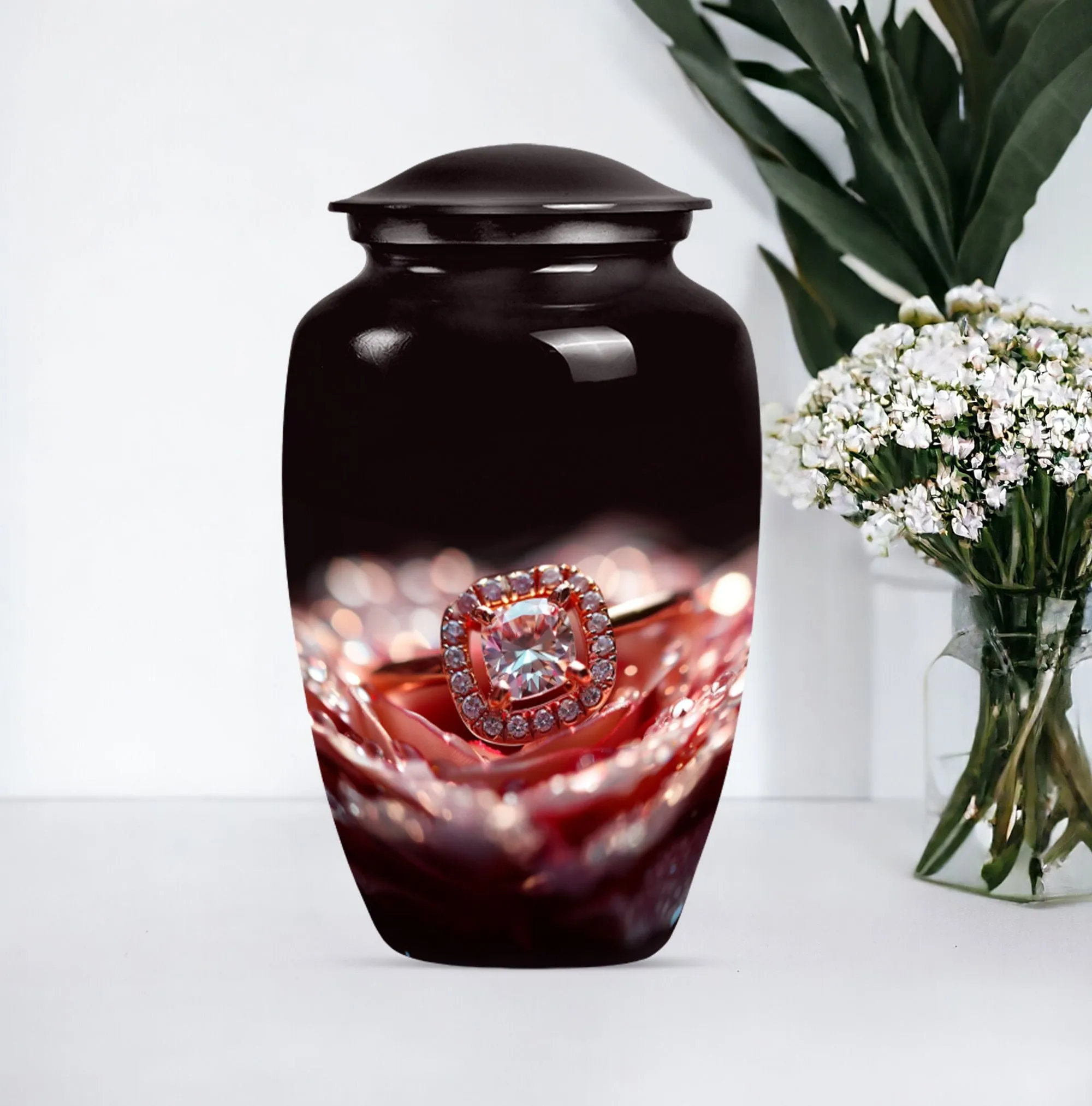 Ring Urn Bliss: Loving Memorial Urn - Container For Human Remains