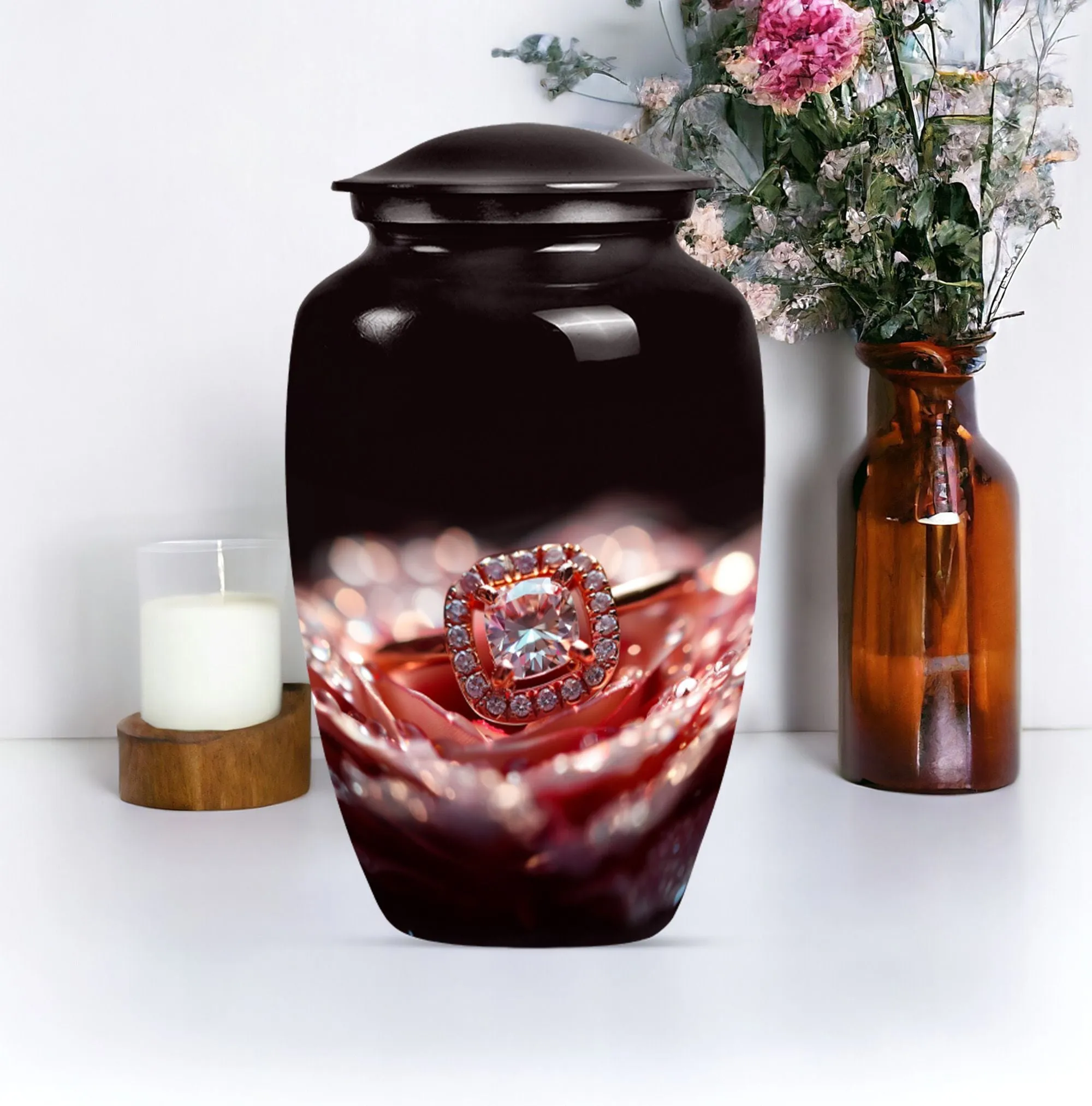 Ring Urn Bliss: Loving Memorial Urn - Container For Human Remains