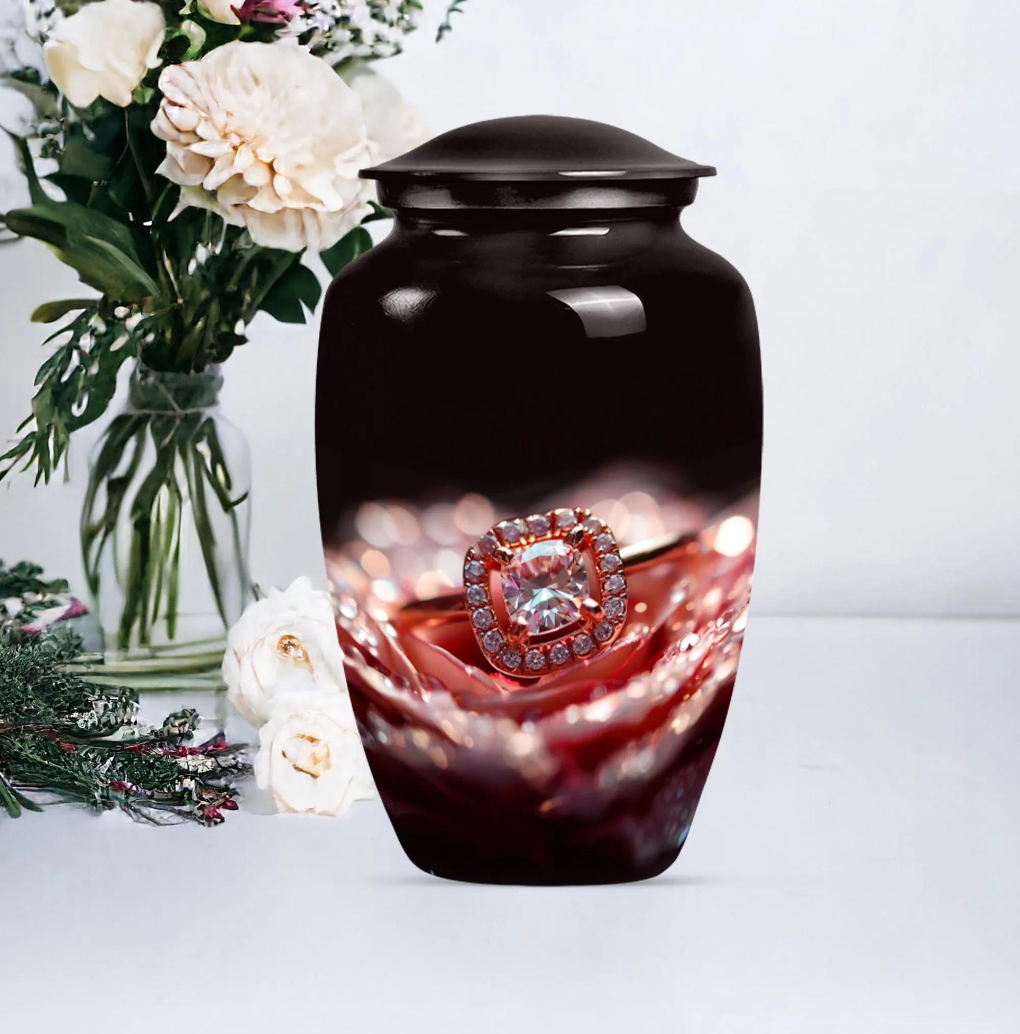 Ring Urn Bliss: Loving Memorial Urn - Container For Human Remains