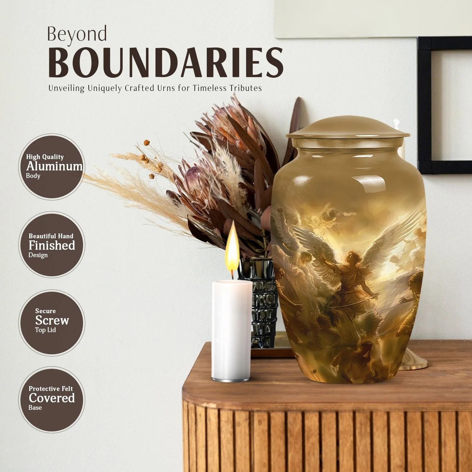 Sacred Remembrance Catholic Cremation Funeral Urn For Ashes