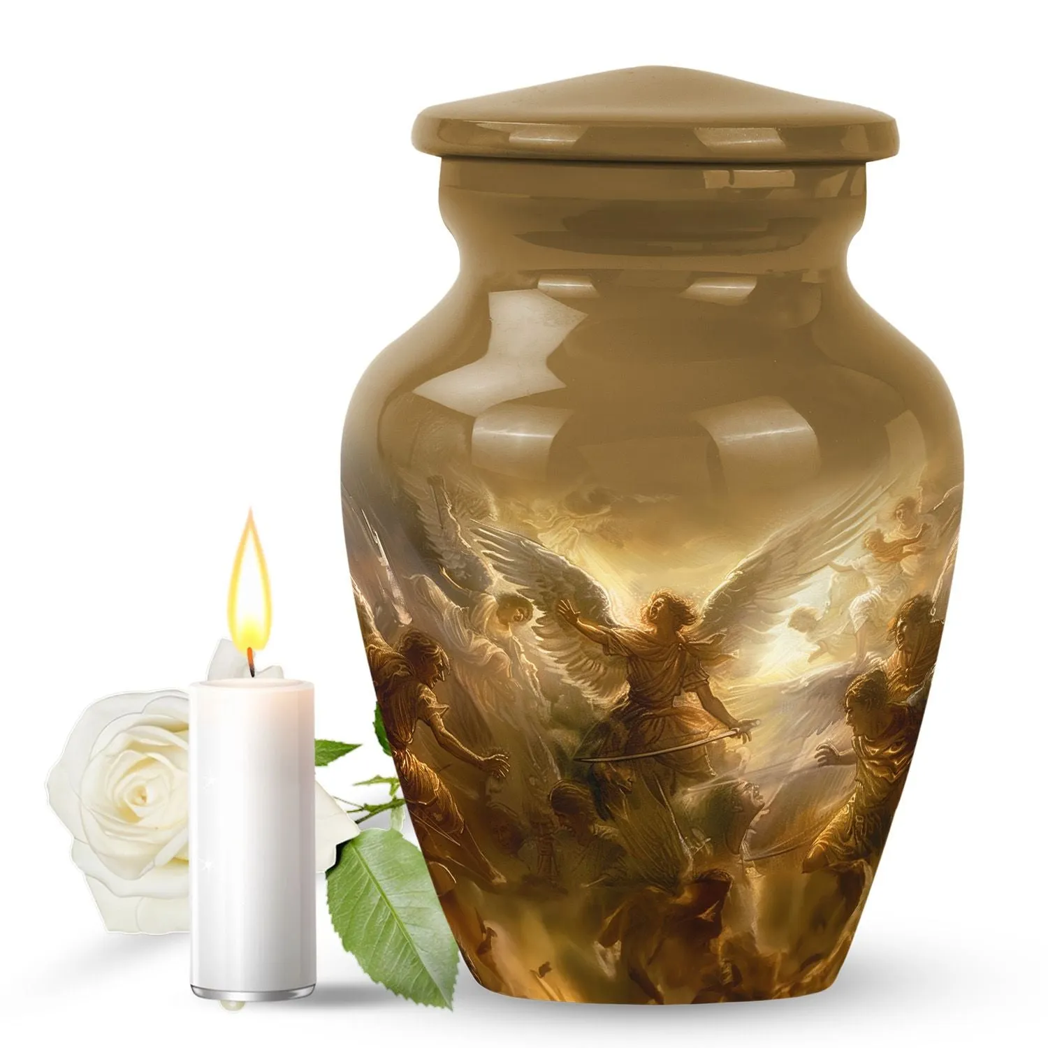 Sacred Remembrance Catholic Cremation Funeral Urn For Ashes