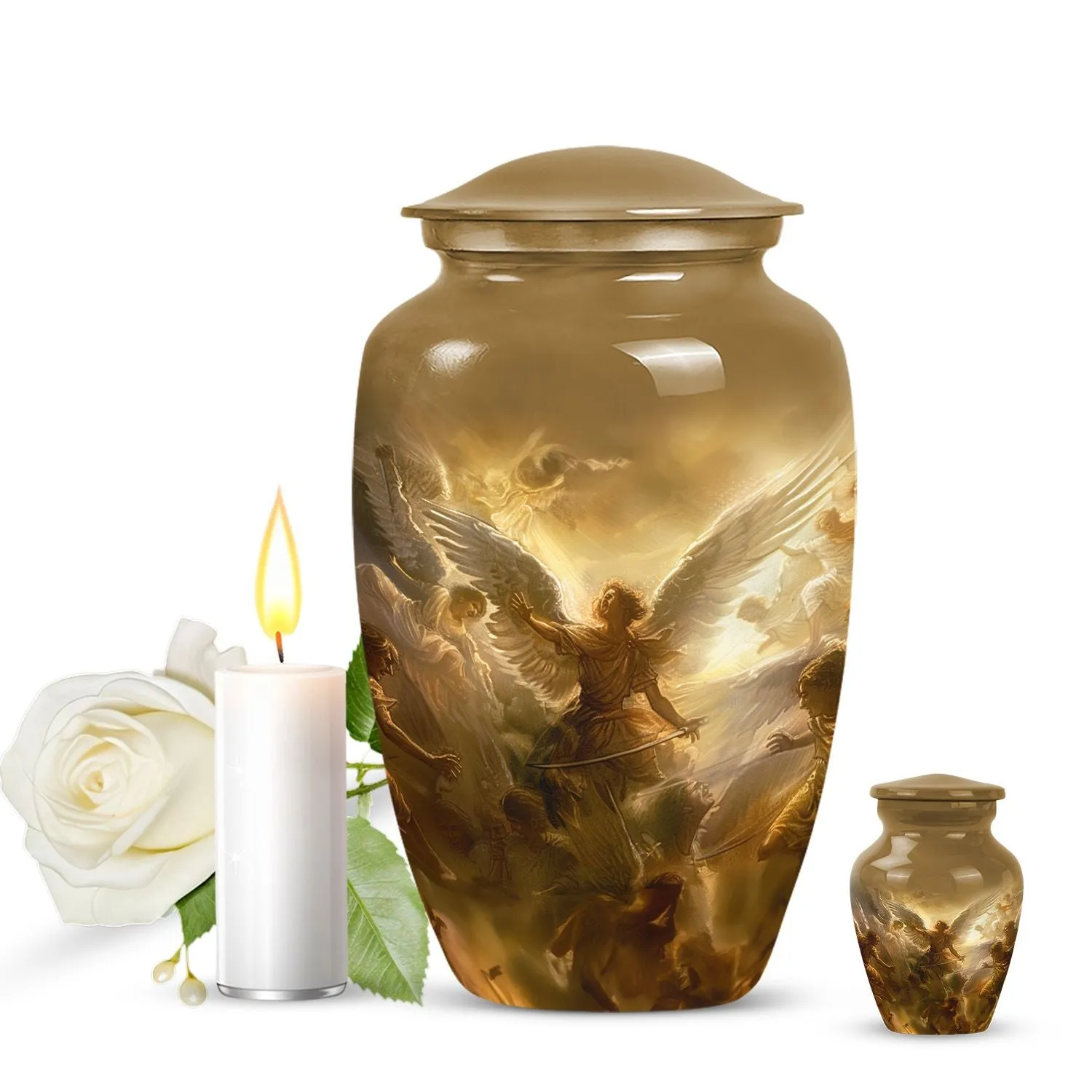 Sacred Remembrance Catholic Cremation Funeral Urn For Ashes