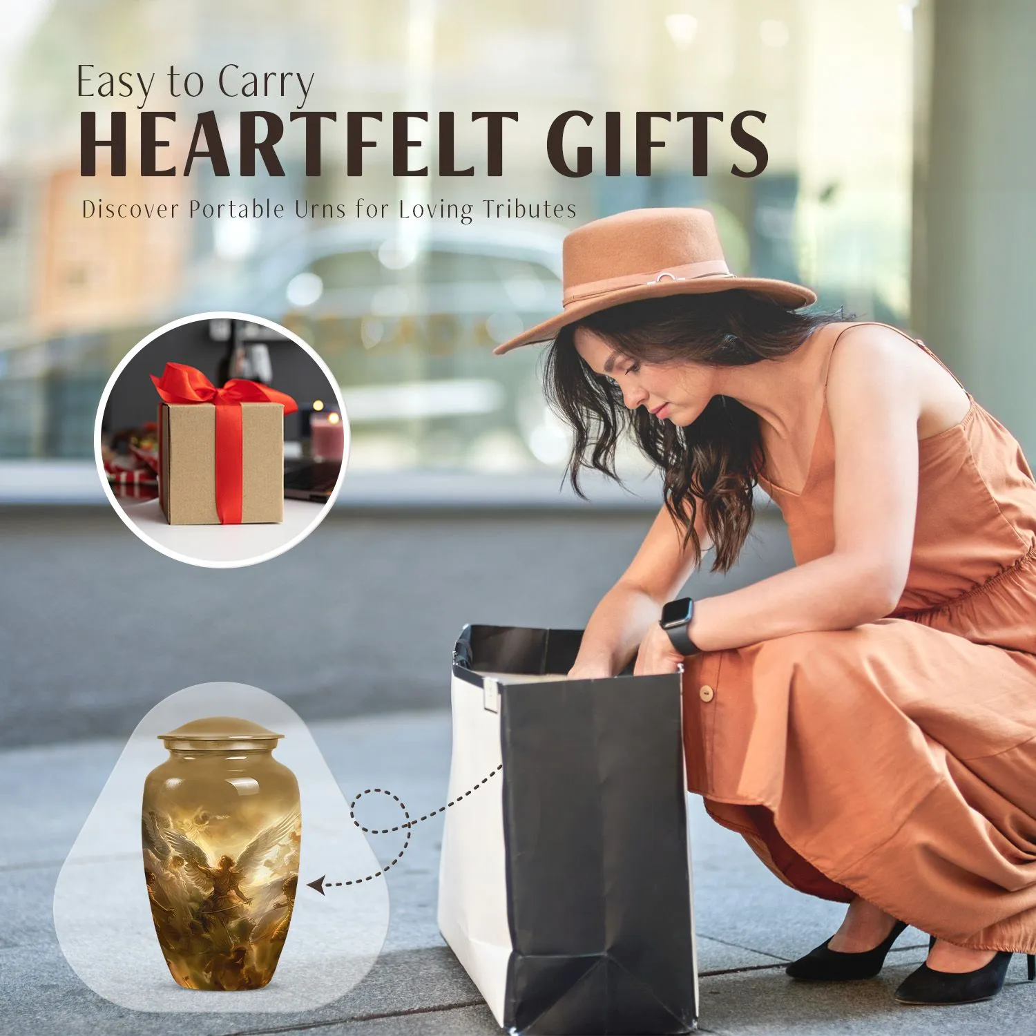 Sacred Remembrance Catholic Cremation Funeral Urn For Ashes