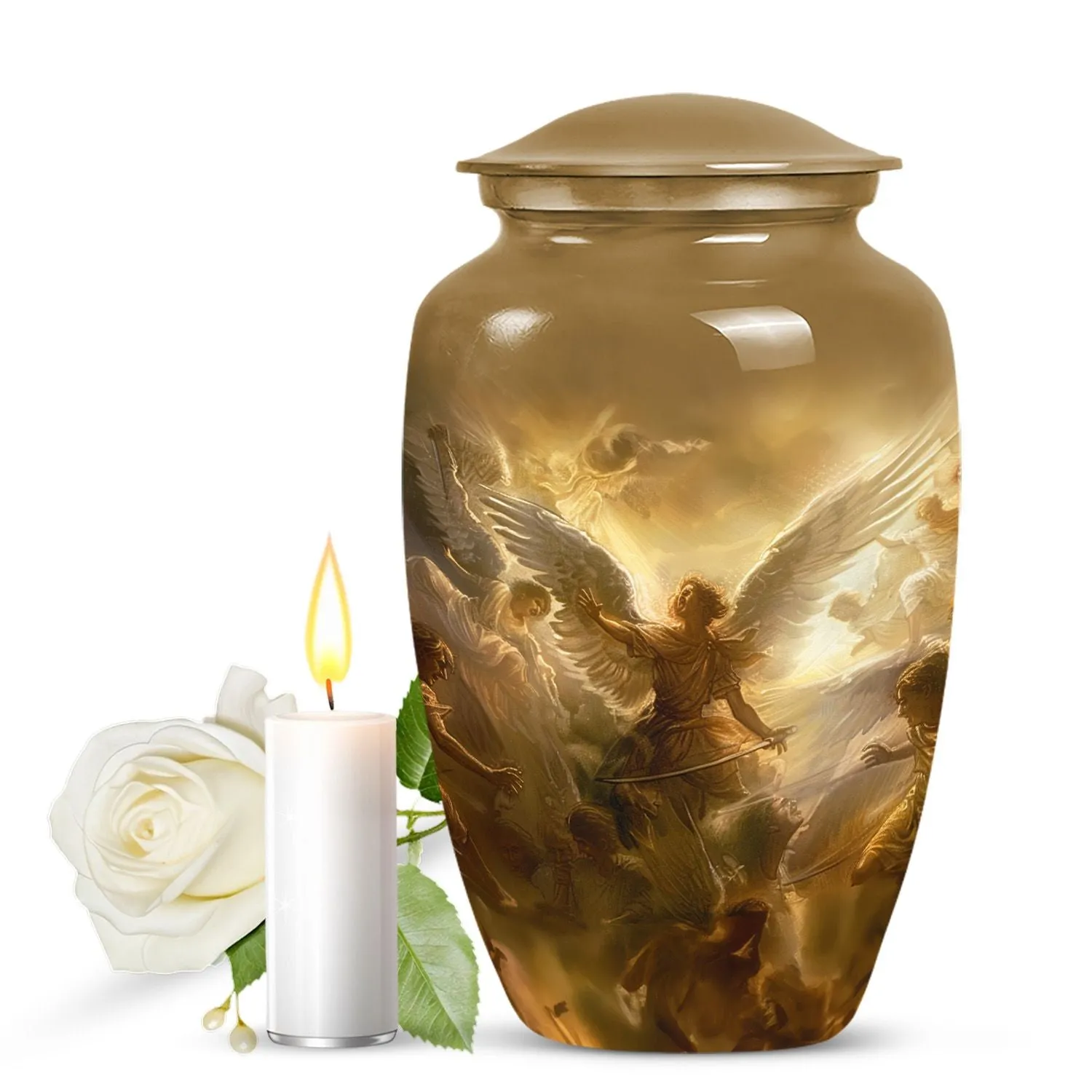 Sacred Remembrance Catholic Cremation Funeral Urn For Ashes