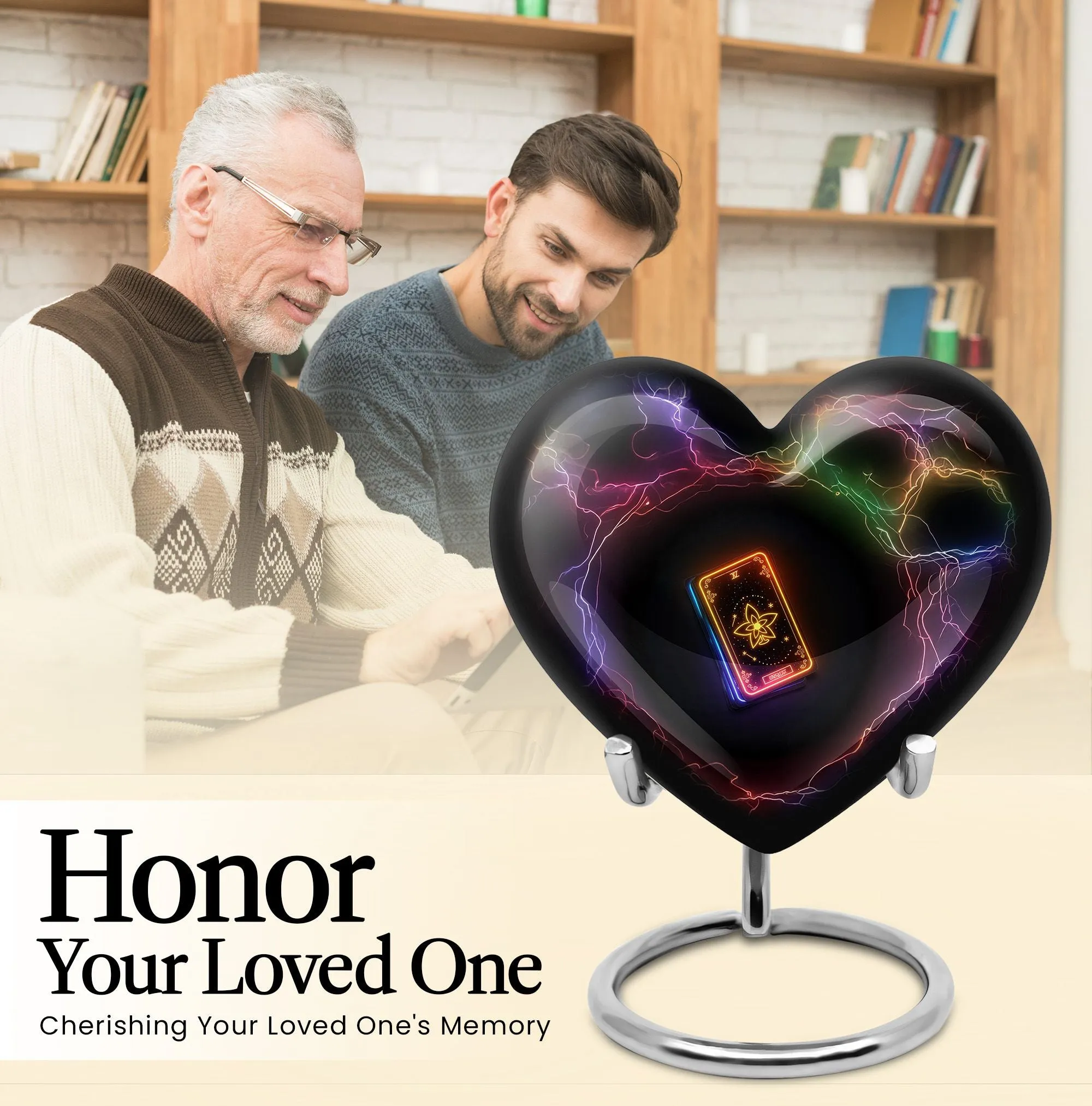 Sacred Remembrance Tarot Urn - A Commemorative Keepsake for Human Ashes