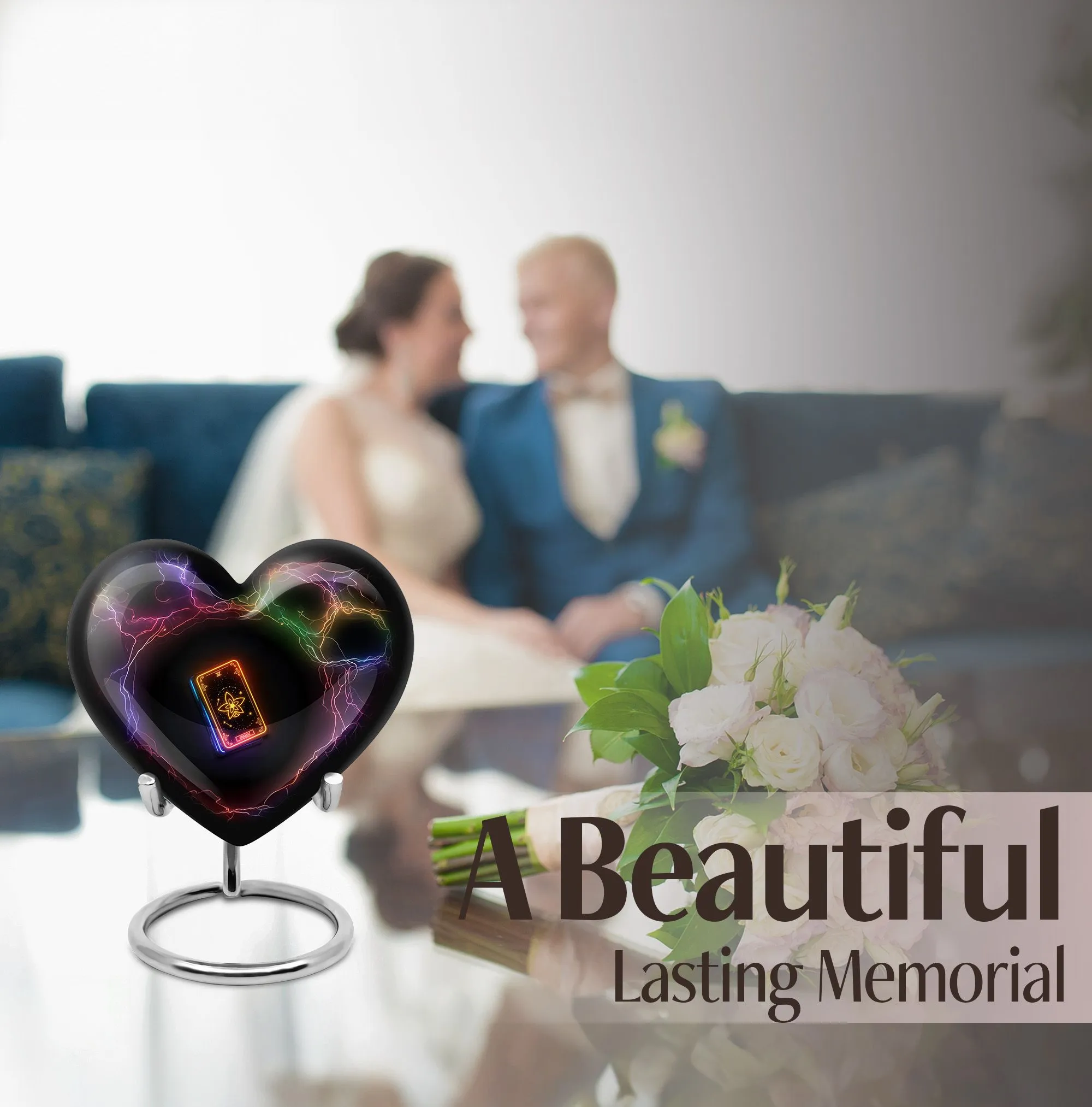 Sacred Remembrance Tarot Urn - A Commemorative Keepsake for Human Ashes