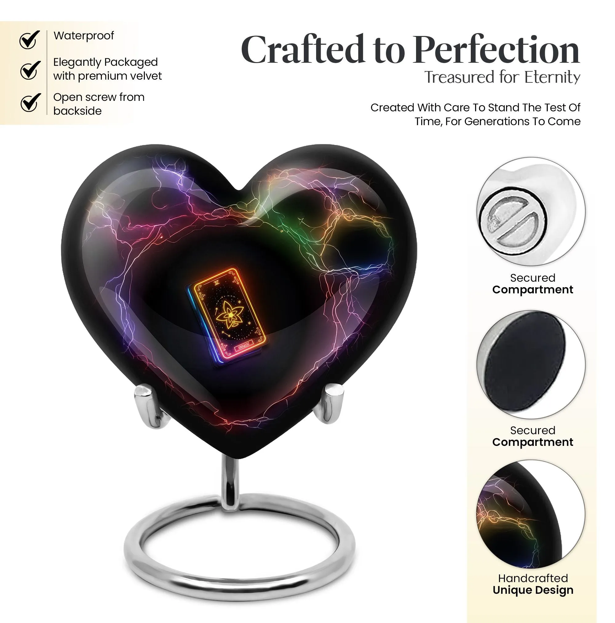 Sacred Remembrance Tarot Urn - A Commemorative Keepsake for Human Ashes