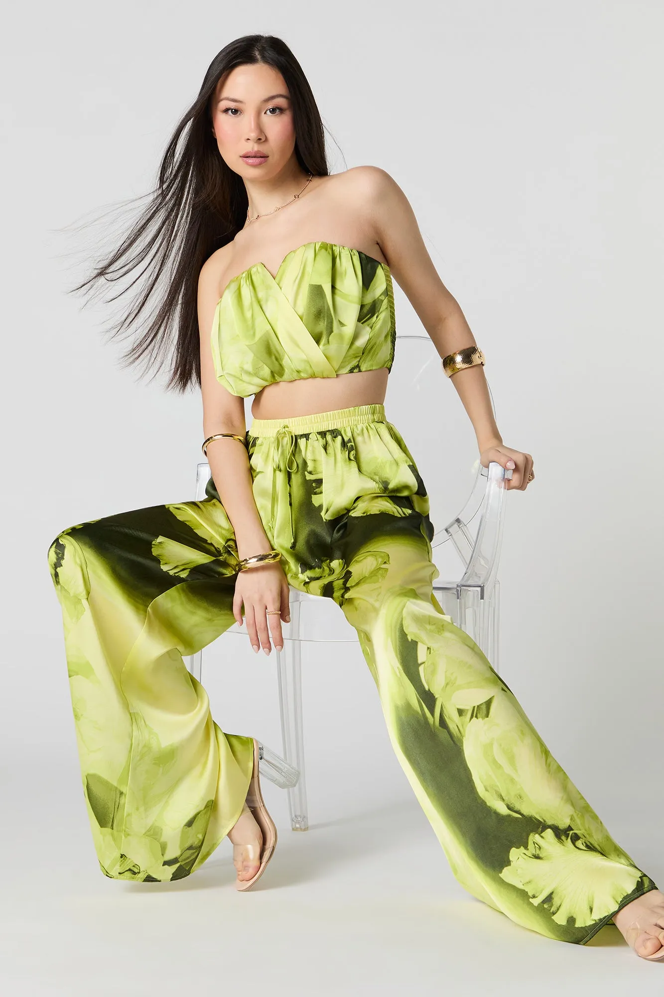 Satin Wide Leg Pant