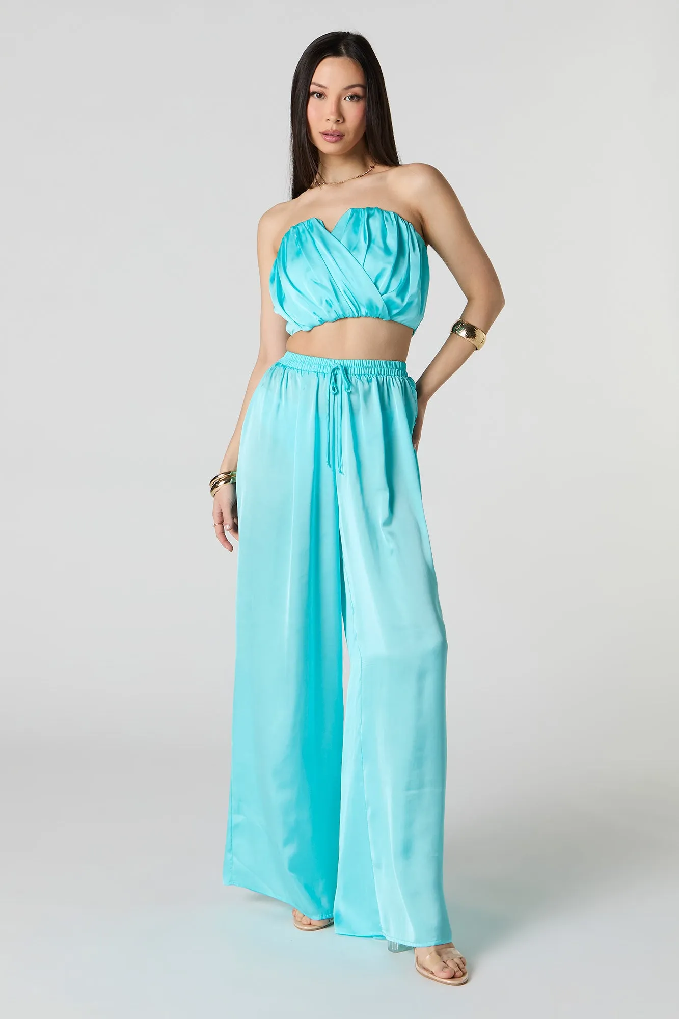 Satin Wide Leg Pant