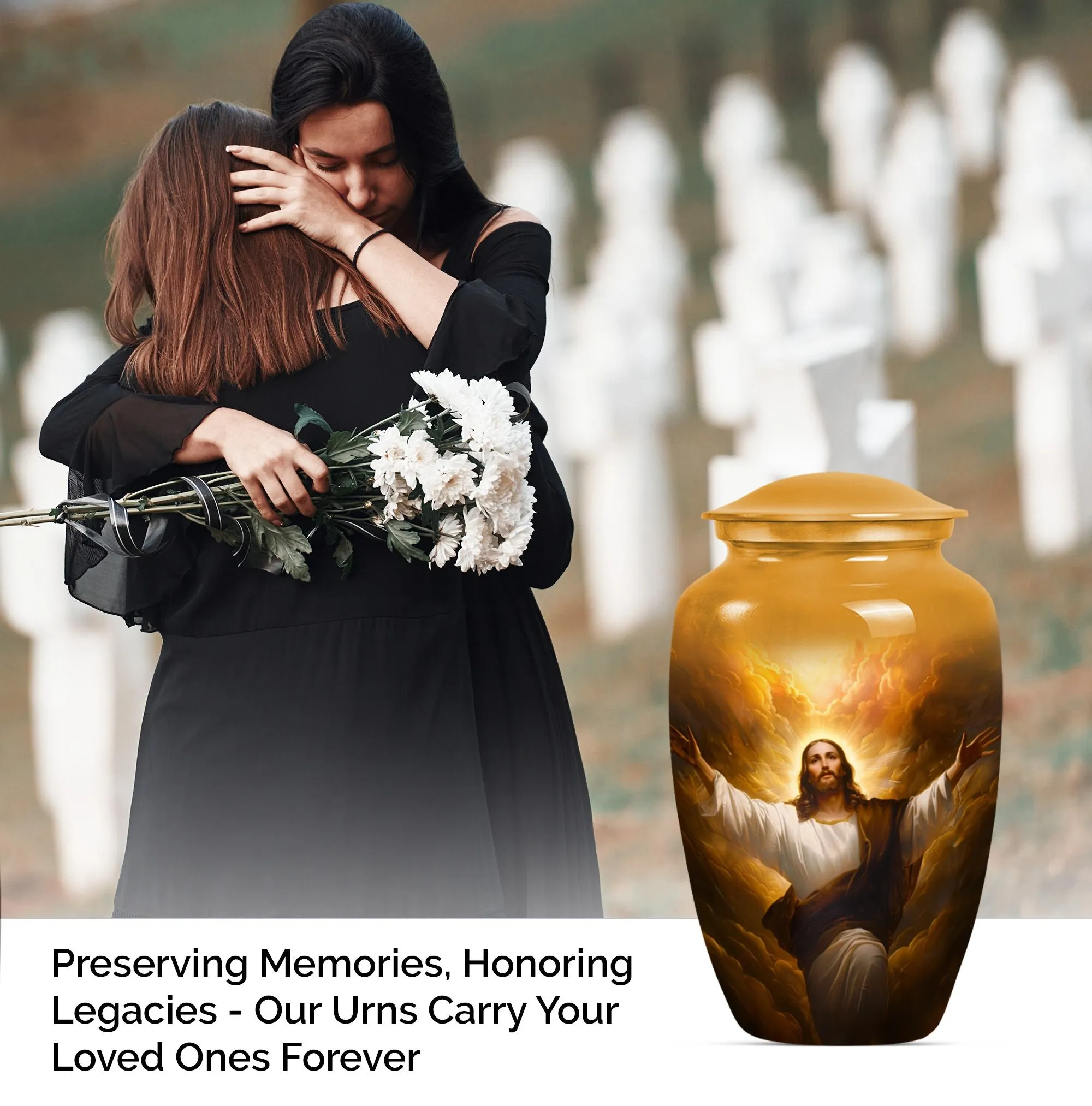 Serenity Divine: Jesus Urn for Cherished Remembrance