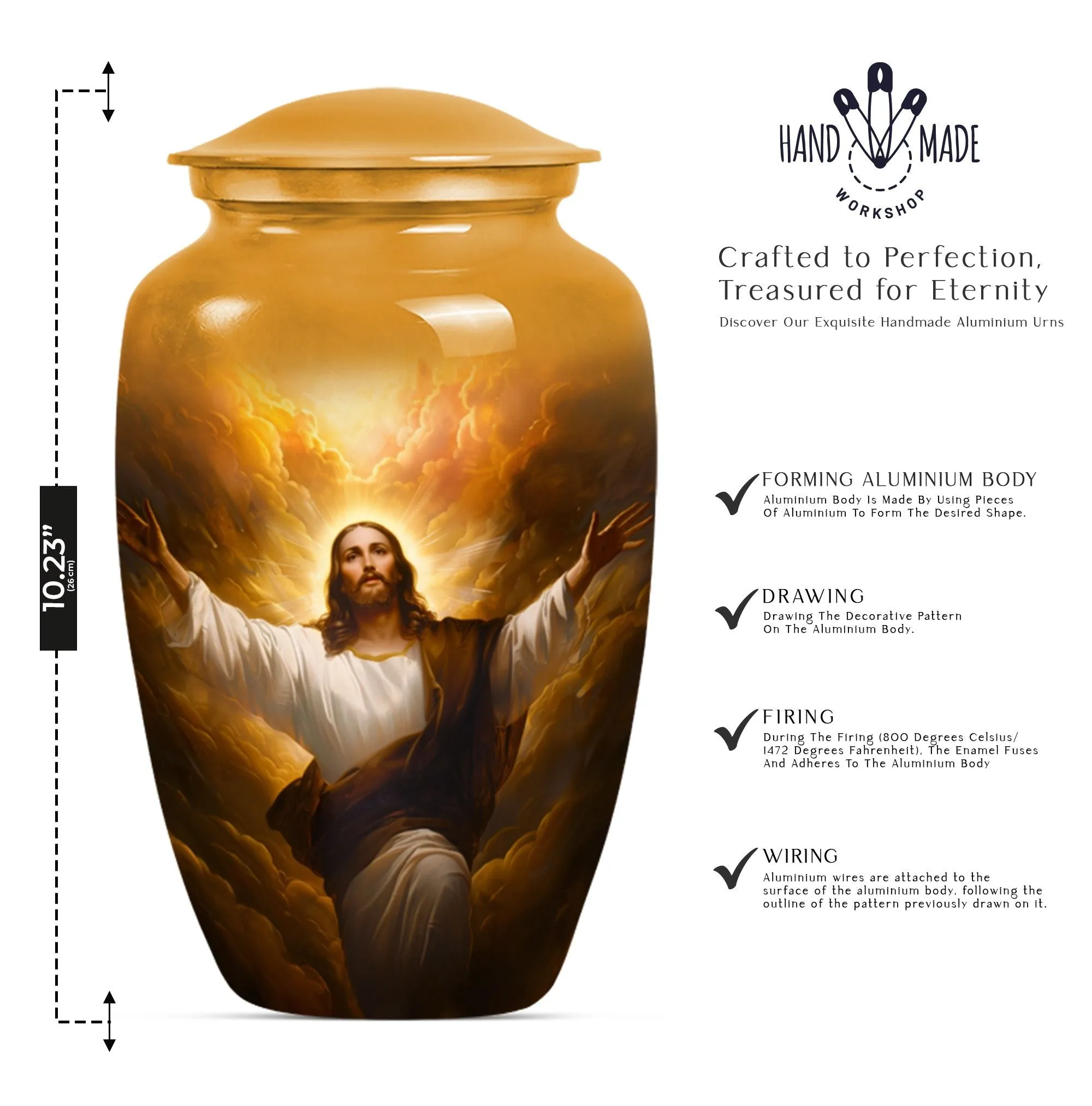 Serenity Divine: Jesus Urn for Cherished Remembrance