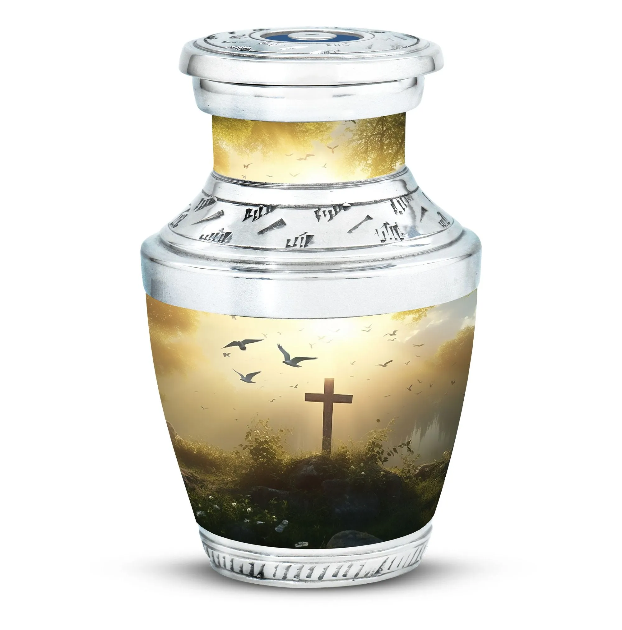 Serenity Sacred: Jesus Christ Cross Memorial Urn for Ashes