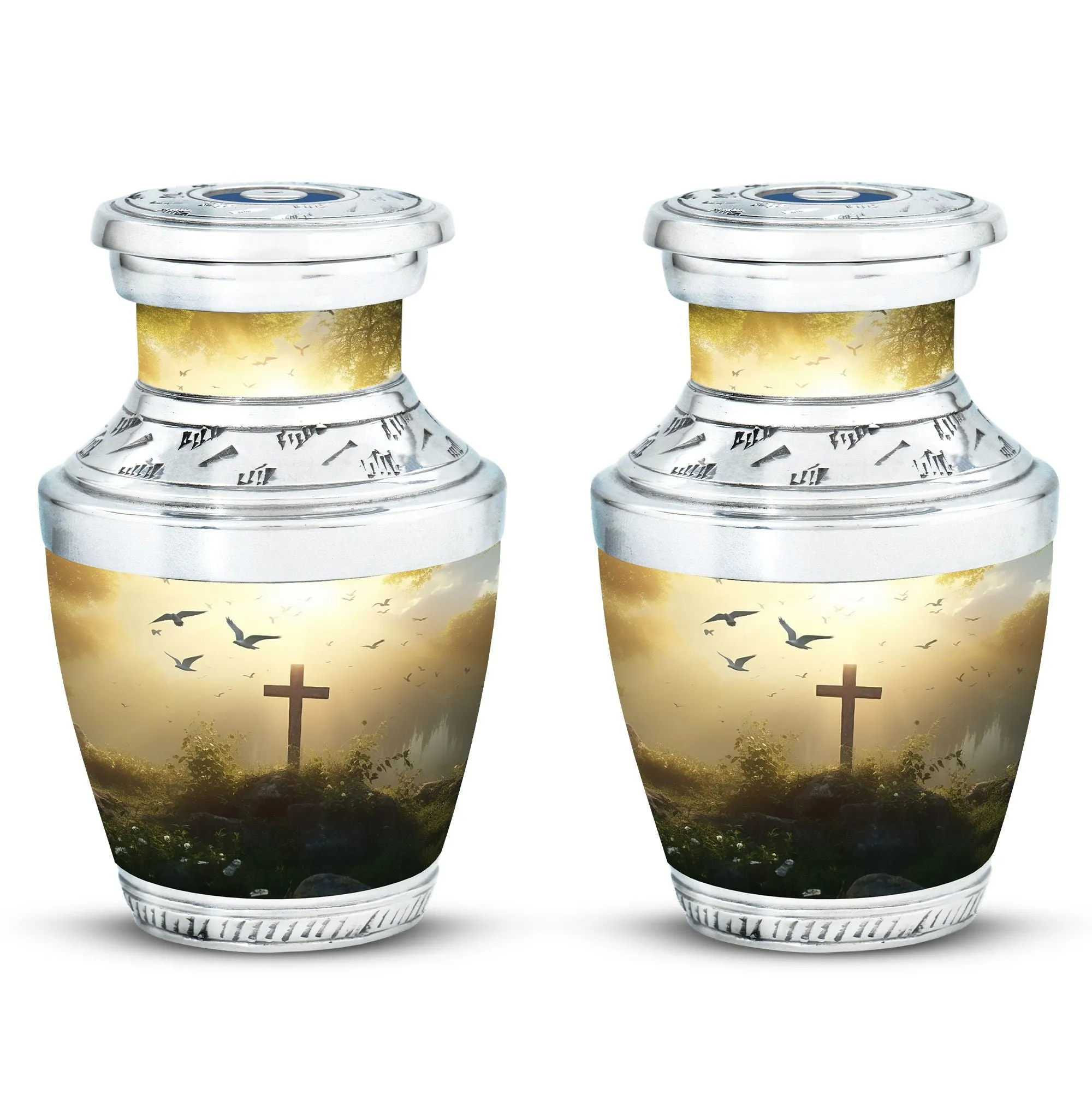 Serenity Sacred: Jesus Christ Cross Memorial Urn for Ashes