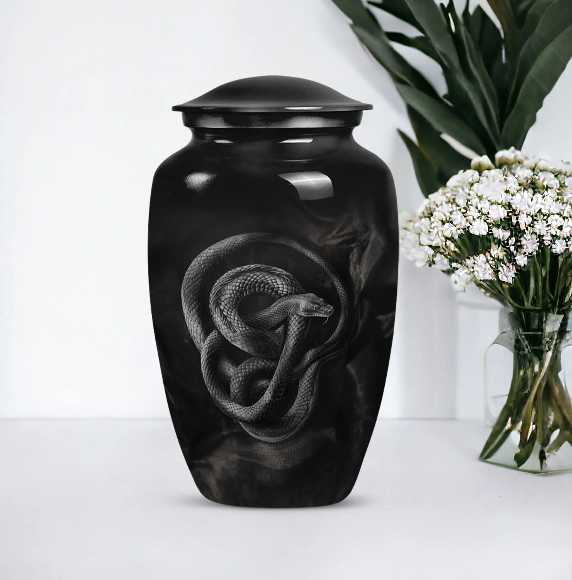 Serpent Memory: Exceptionally Crafted Snake Cremation Urn