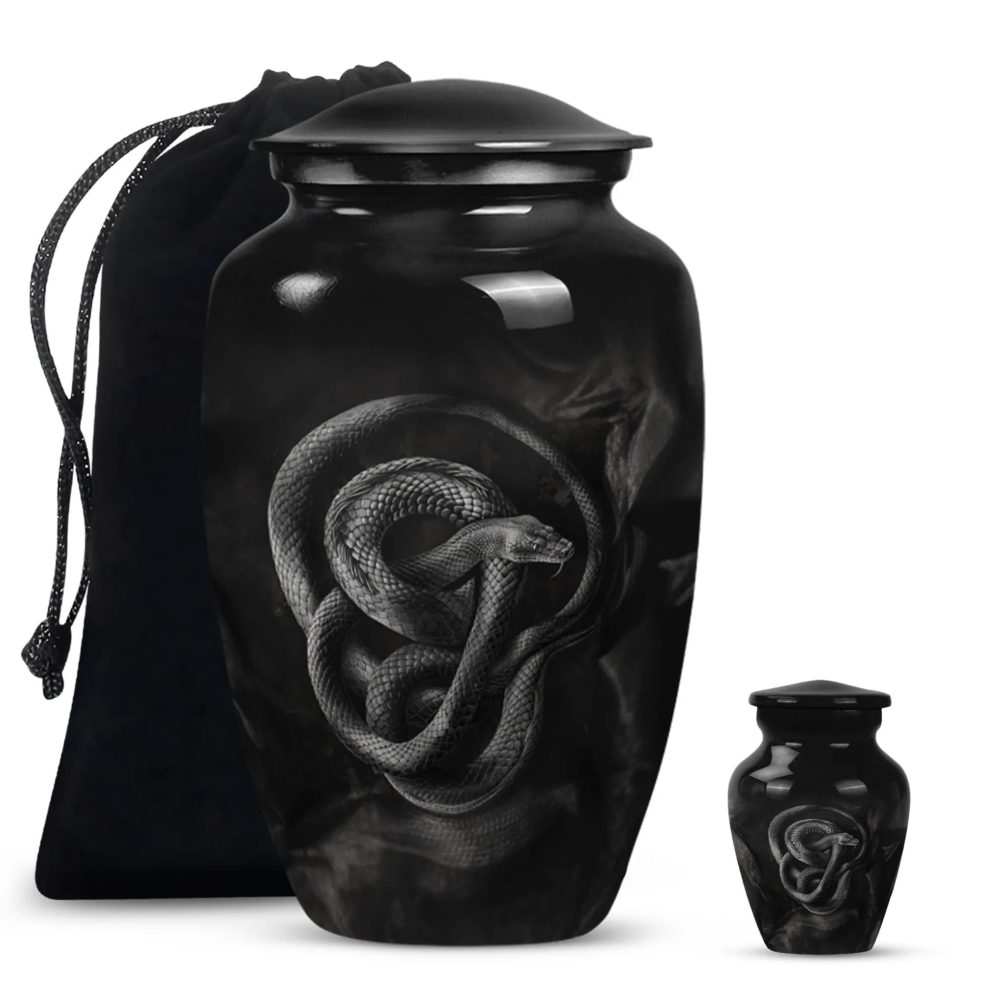 Serpent Memory: Exceptionally Crafted Snake Cremation Urn