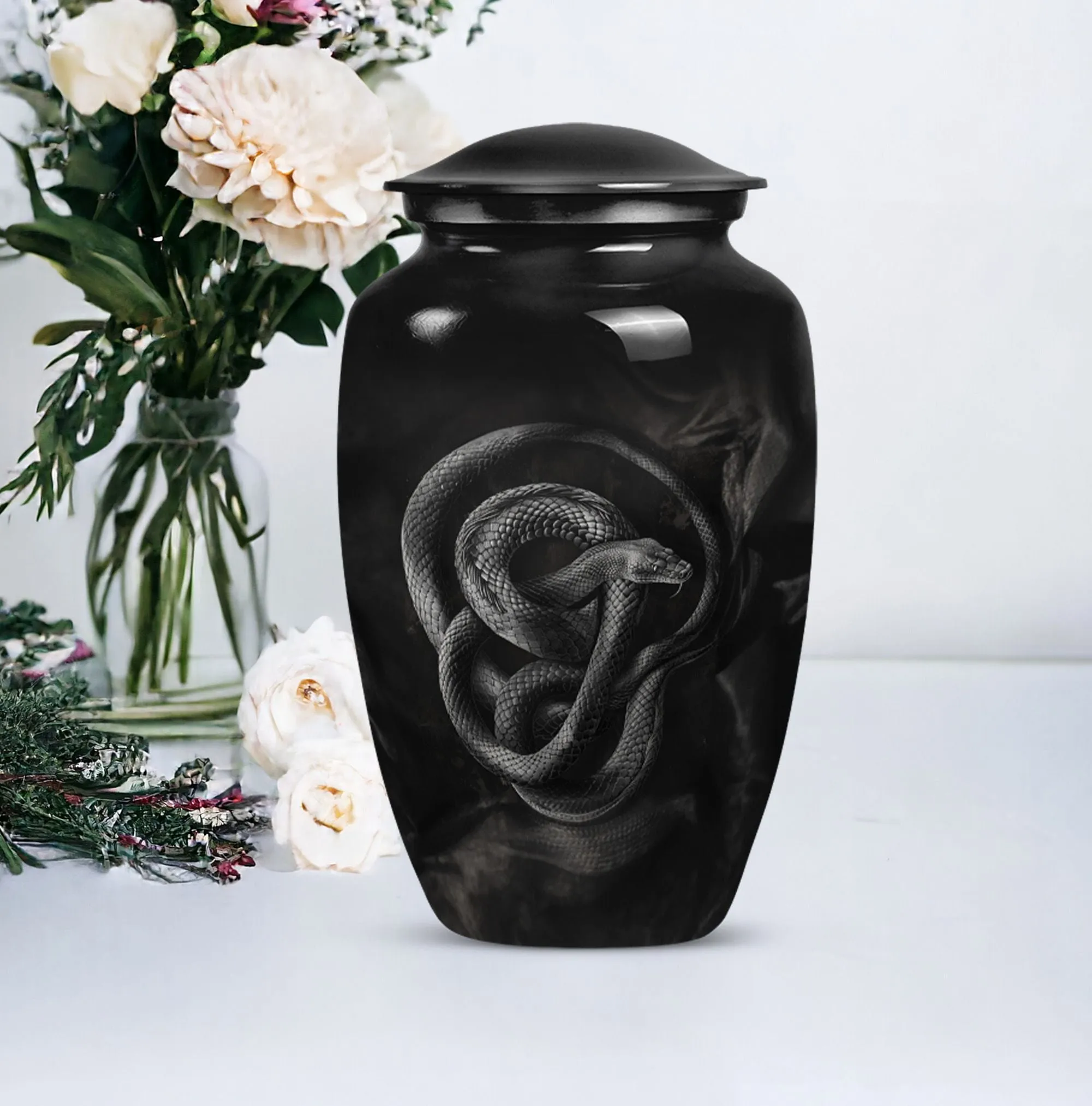 Serpent Memory: Exceptionally Crafted Snake Cremation Urn