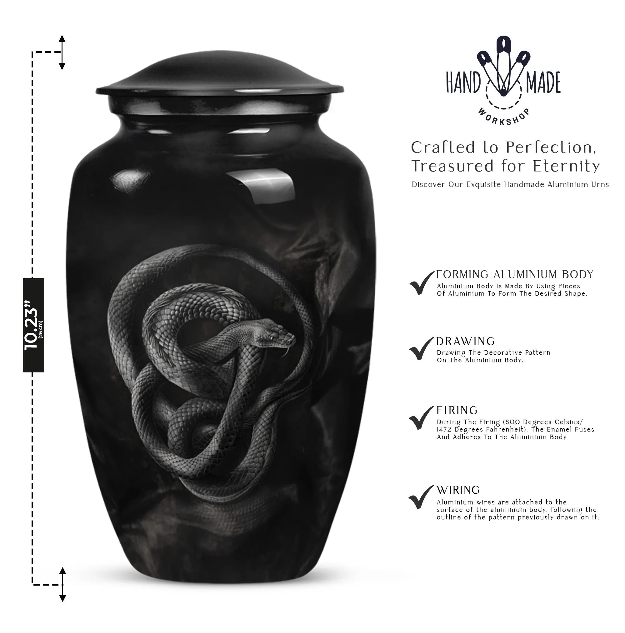 Serpent Memory: Exceptionally Crafted Snake Cremation Urn