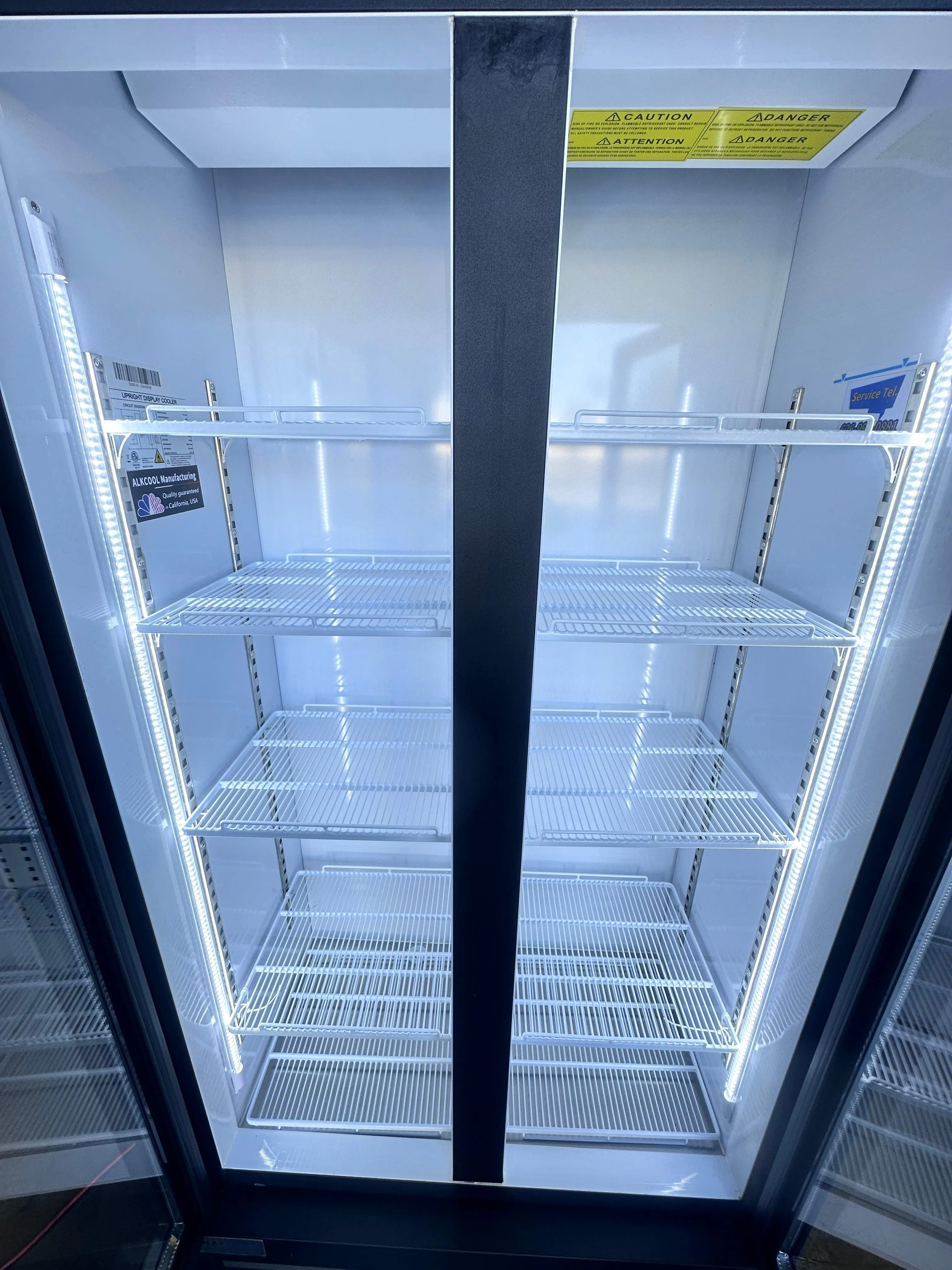 SGDRX(H) 36” Width Two Section Hinge Glass Door Merchandiser Refrigerator