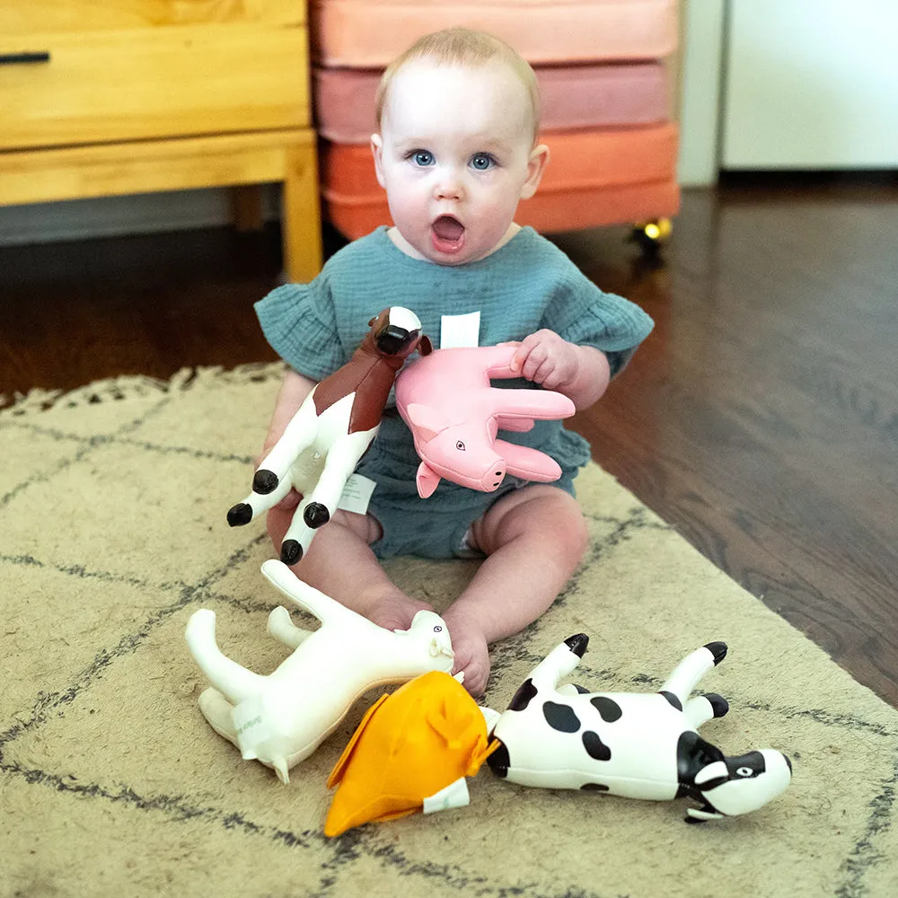 Soft Vinyl Farm Animal 5-Piece Set | Durable, Wipe-Clean Pretend Play Toys