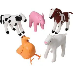 Soft Vinyl Farm Animal 5-Piece Set | Durable, Wipe-Clean Pretend Play Toys