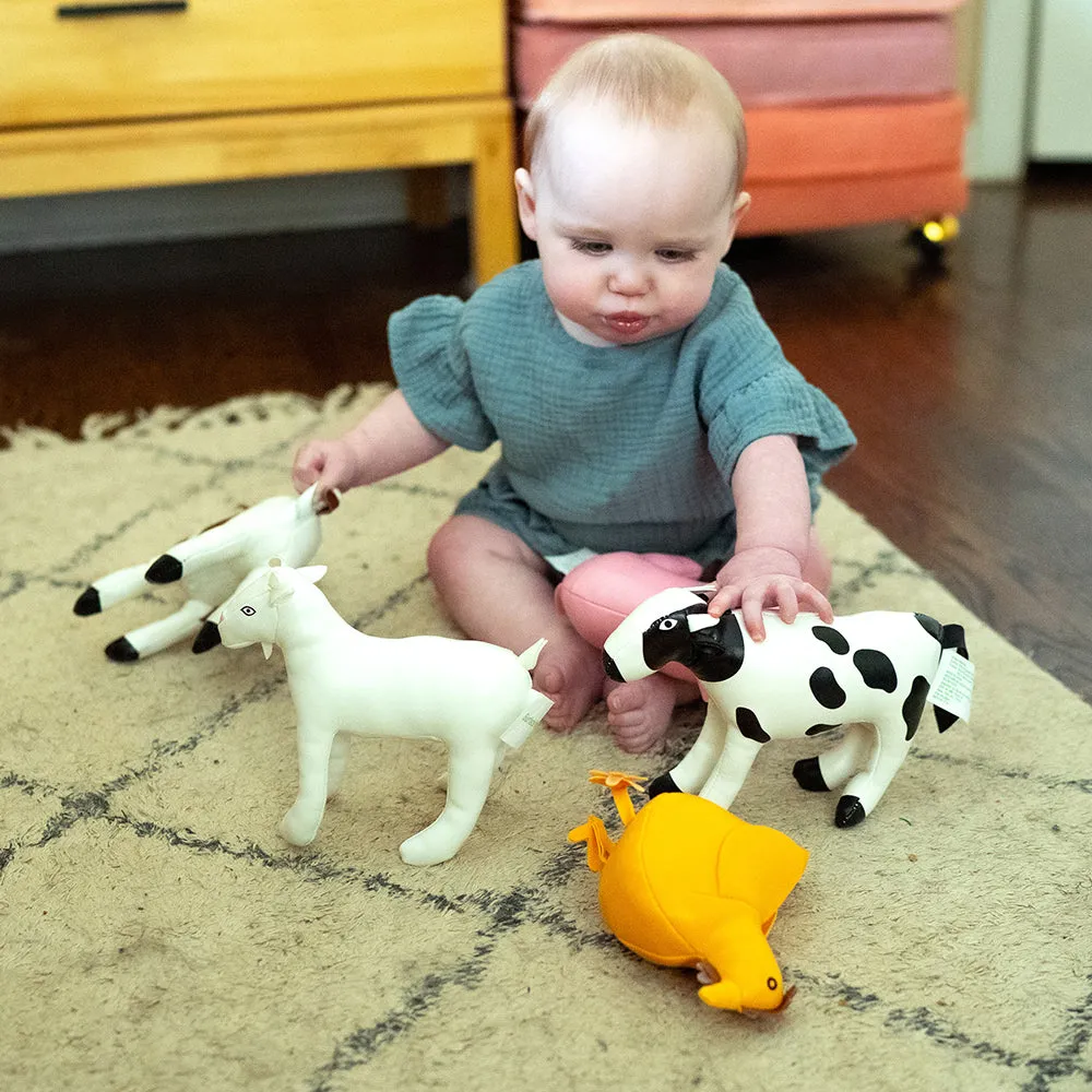 Soft Vinyl Farm Animal 5-Piece Set | Durable, Wipe-Clean Pretend Play Toys