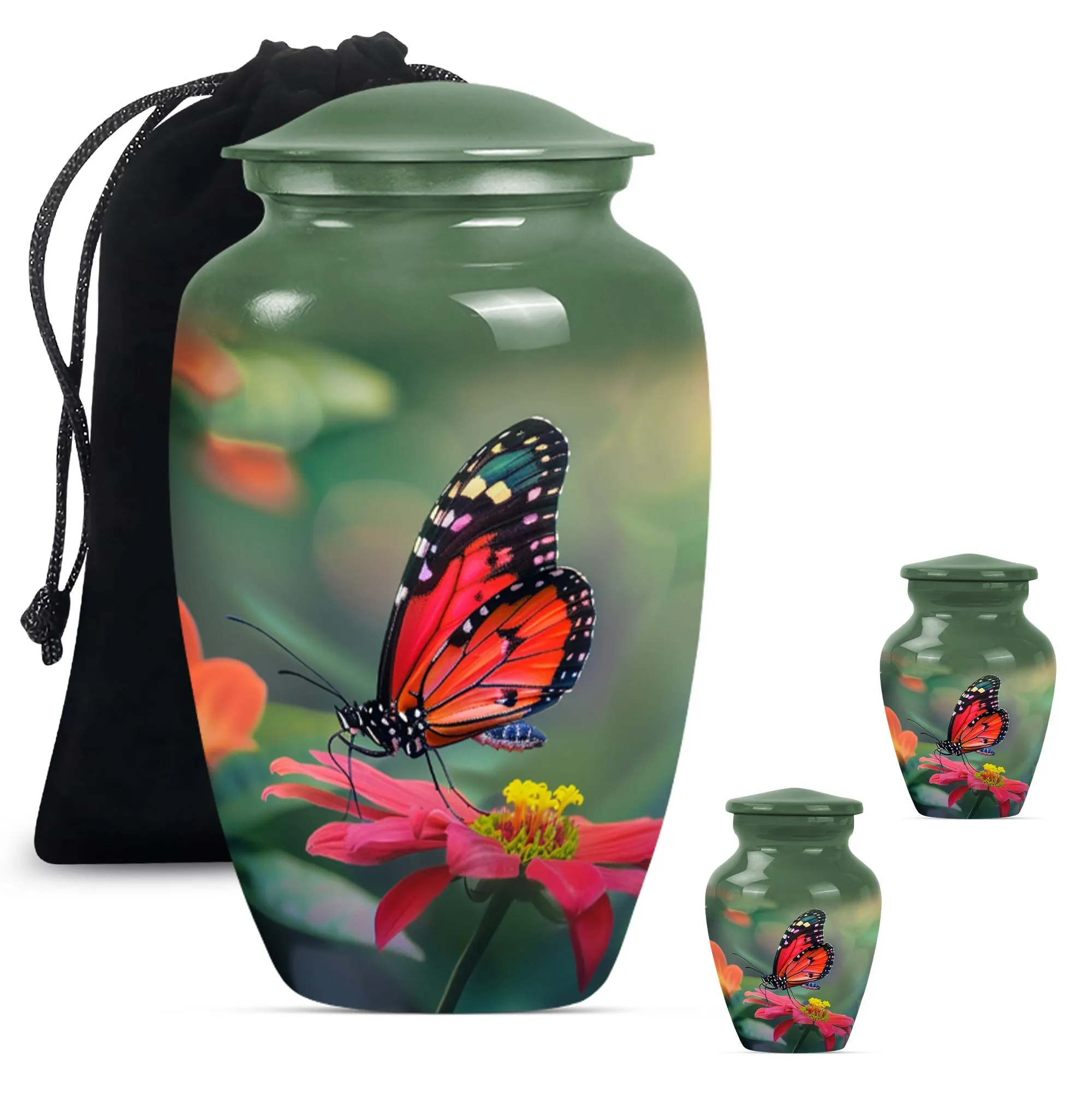 Solemn Butterfly Keepsake: Poignant Memorial Urn For Ashes