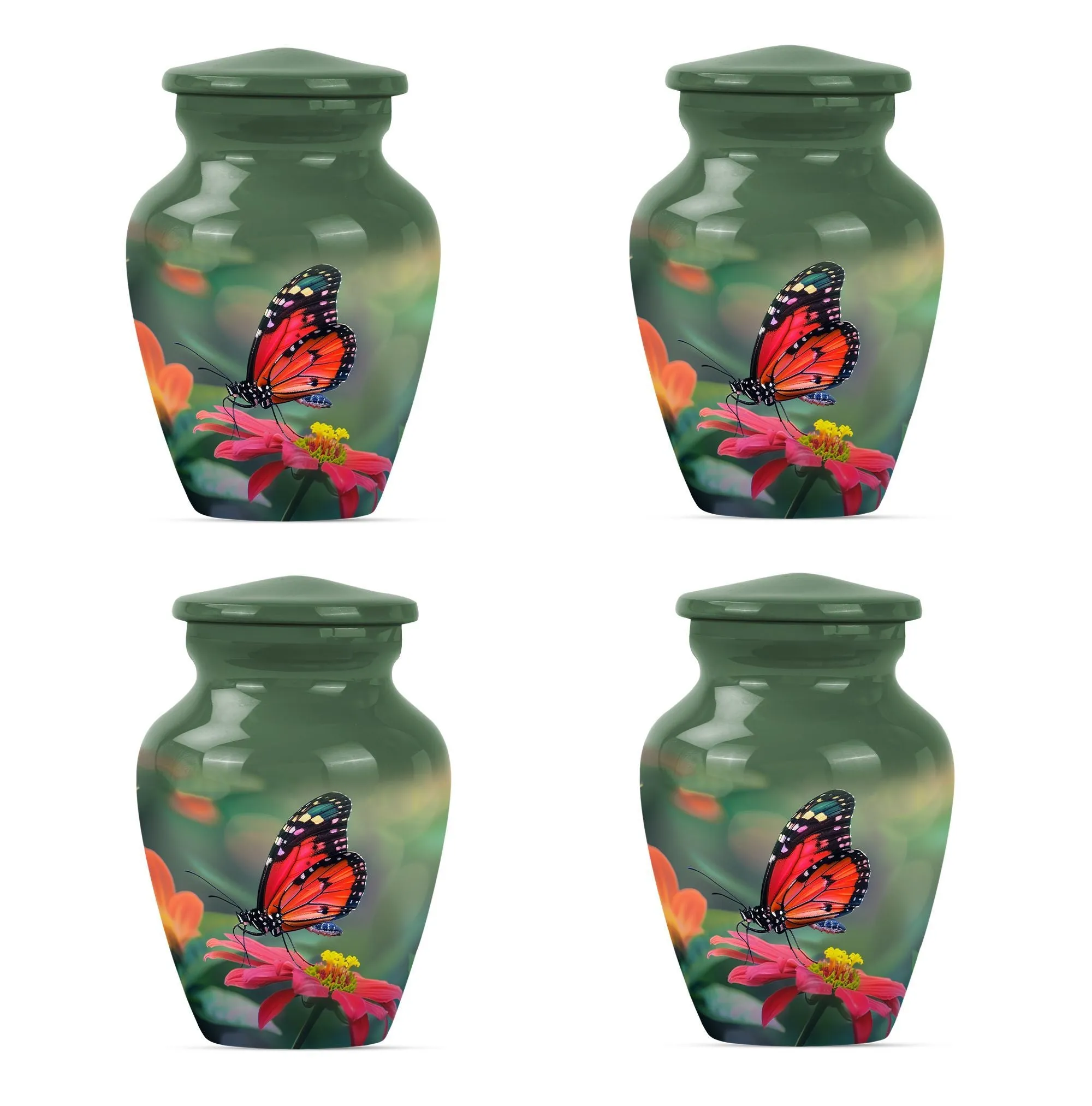 Solemn Butterfly Keepsake: Poignant Memorial Urn For Ashes