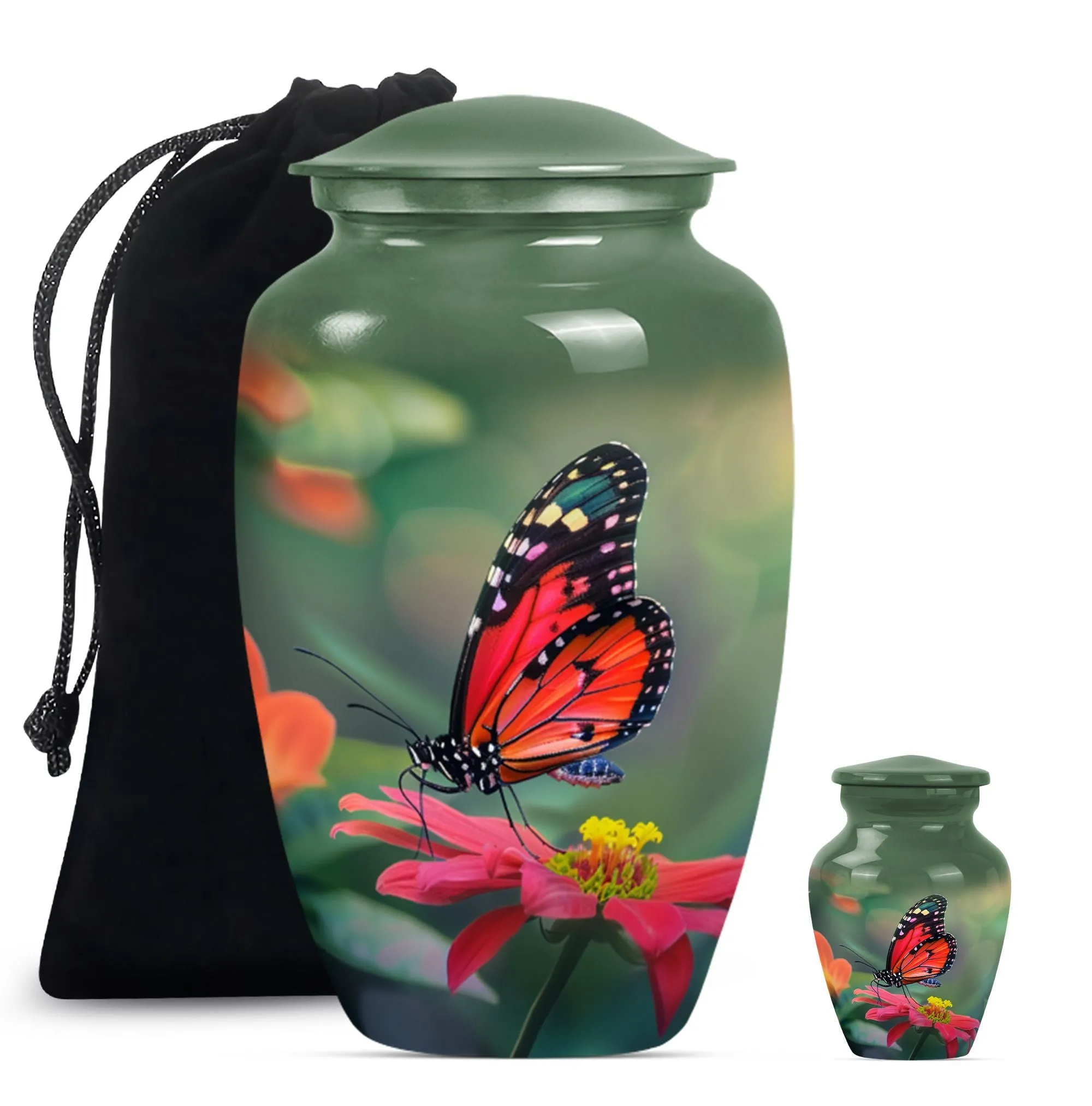 Solemn Butterfly Keepsake: Poignant Memorial Urn For Ashes