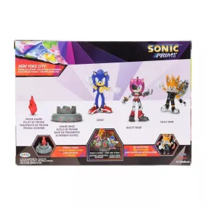 Sonic Prime 2.5" Figure Multipack with Sonic, Tails Nine & Rusty Rose - New Yoke City Adventure