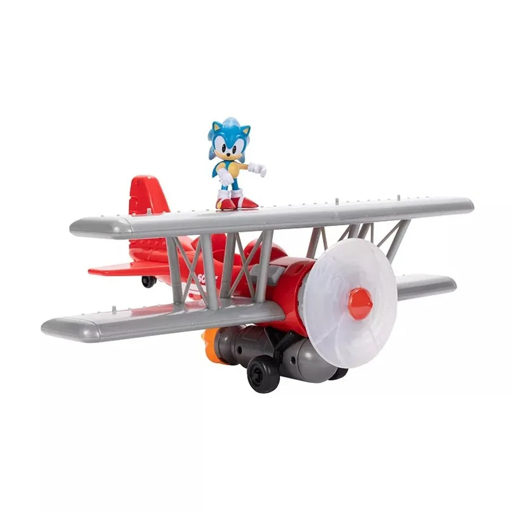 Sonic The Hedgehog 423284-1 Tornado Biplane Playset with 2.5" Sonic Action Figure