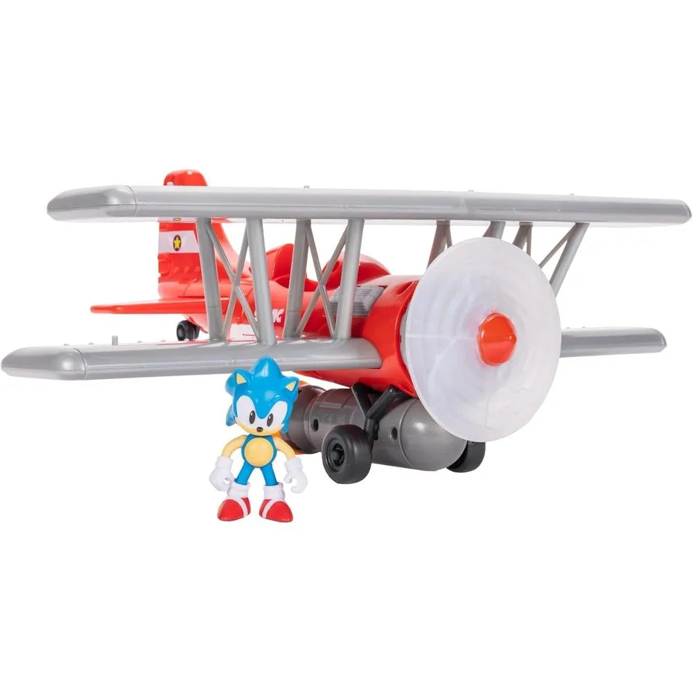 Sonic The Hedgehog 423284-1 Tornado Biplane Playset with 2.5" Sonic Action Figure