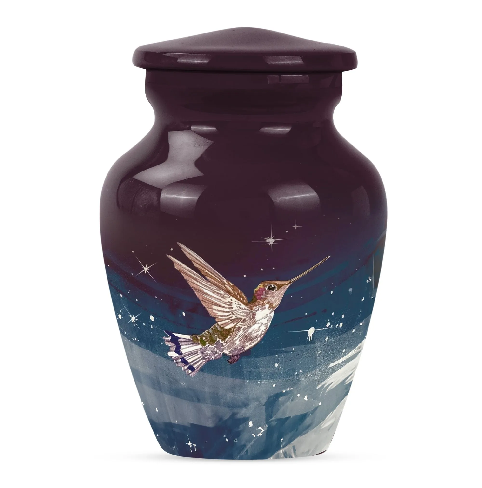 Soothing Hummingbird Solace - Customizable Cremation Burial Urn