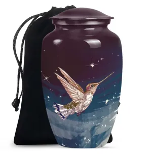Soothing Hummingbird Solace - Customizable Cremation Burial Urn