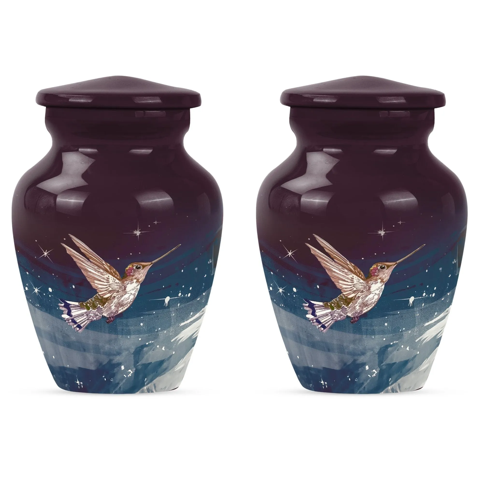 Soothing Hummingbird Solace - Customizable Cremation Burial Urn