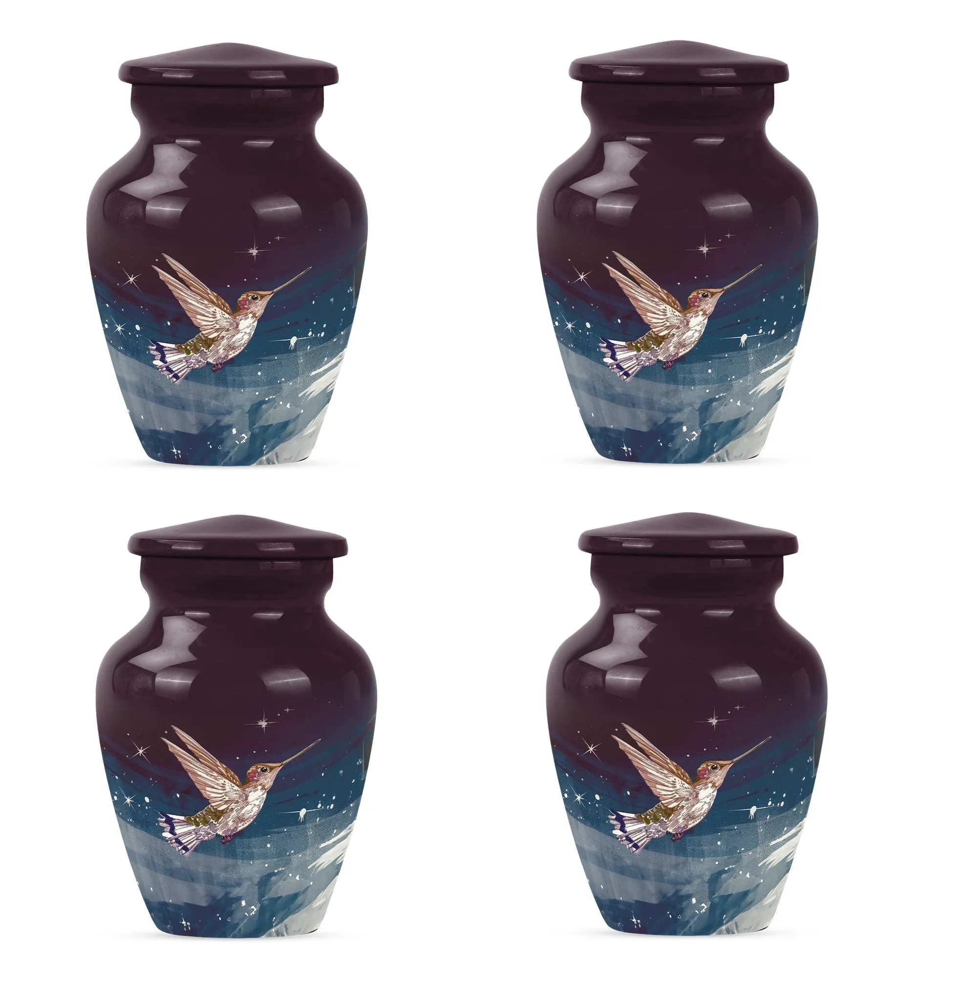 Soothing Hummingbird Solace - Customizable Cremation Burial Urn