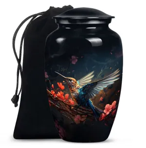 Soothing Repose: Humming Bird Medium-sized Memorial Urn