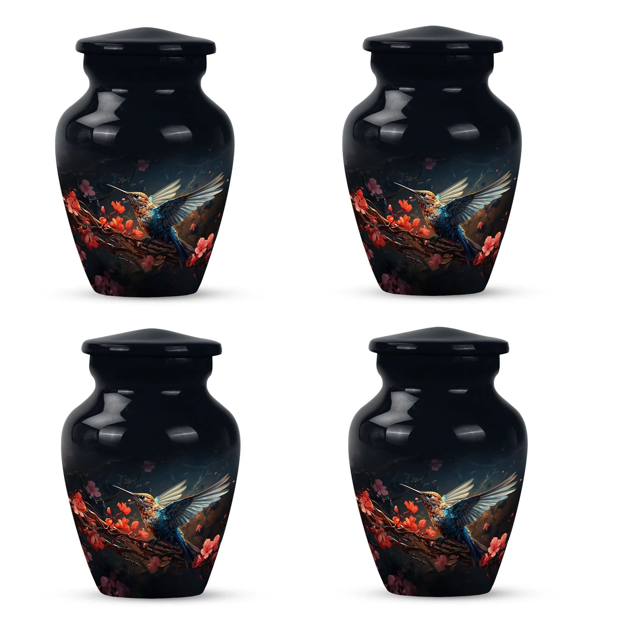 Soothing Repose: Humming Bird Medium-sized Memorial Urn