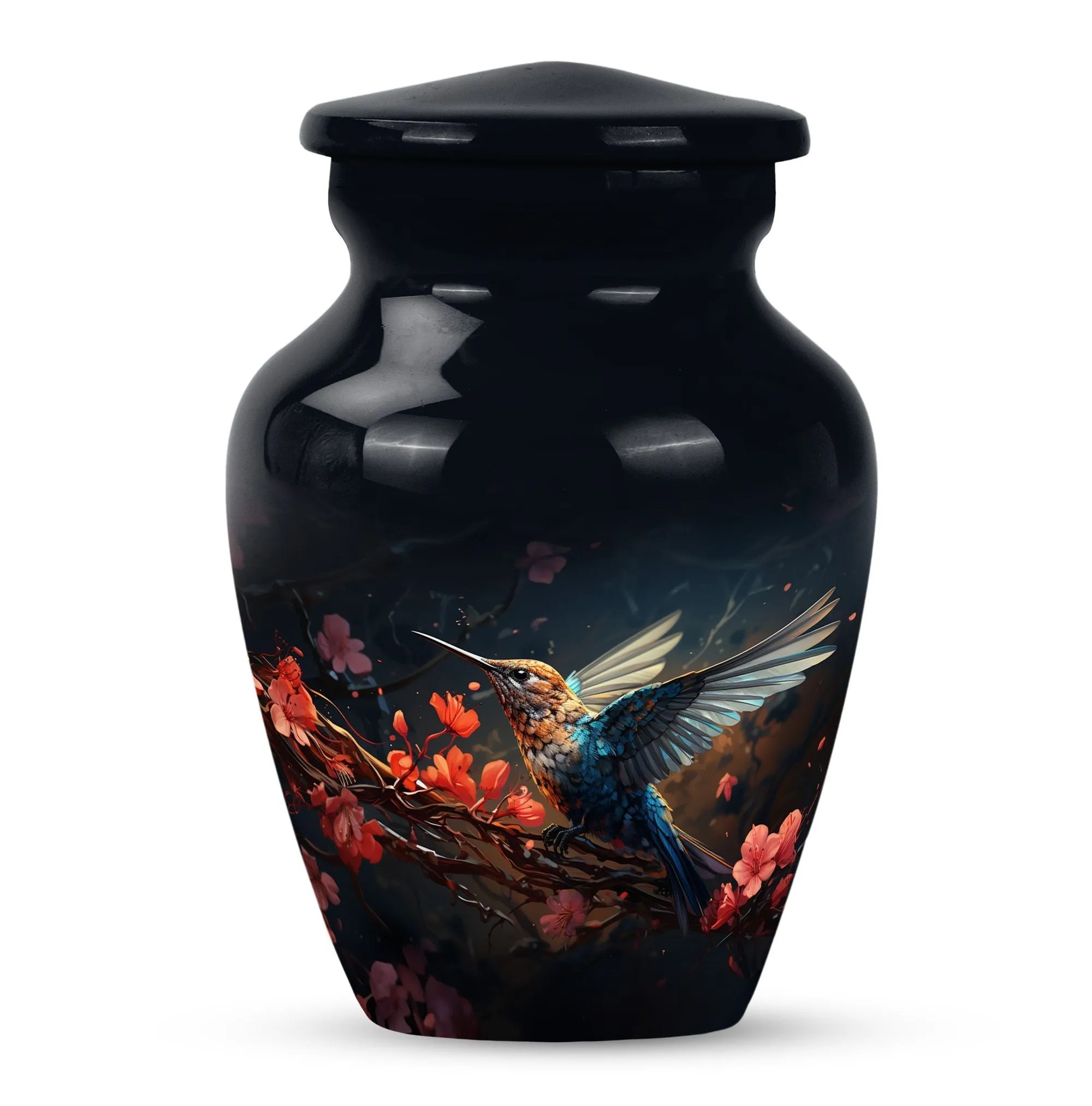 Soothing Repose: Humming Bird Medium-sized Memorial Urn