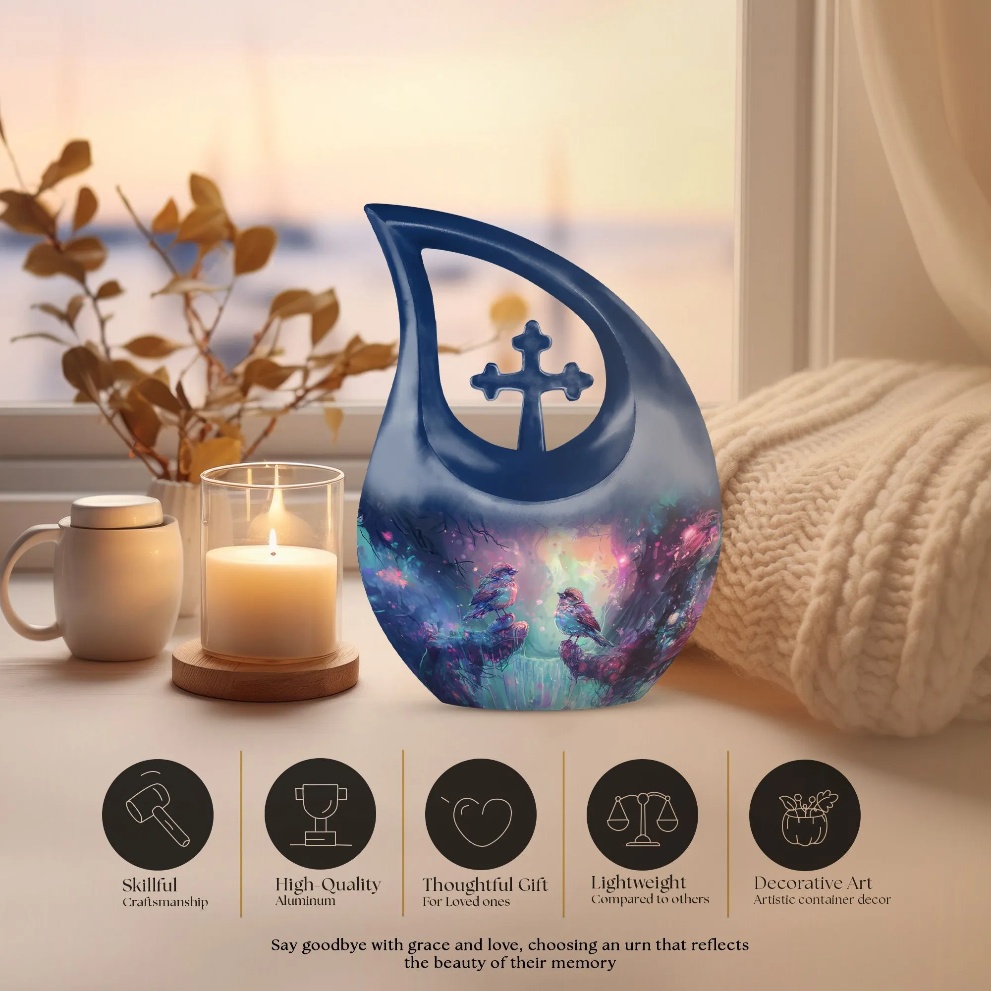 Sparrow Memorial Cremation Urn For Human Ashes