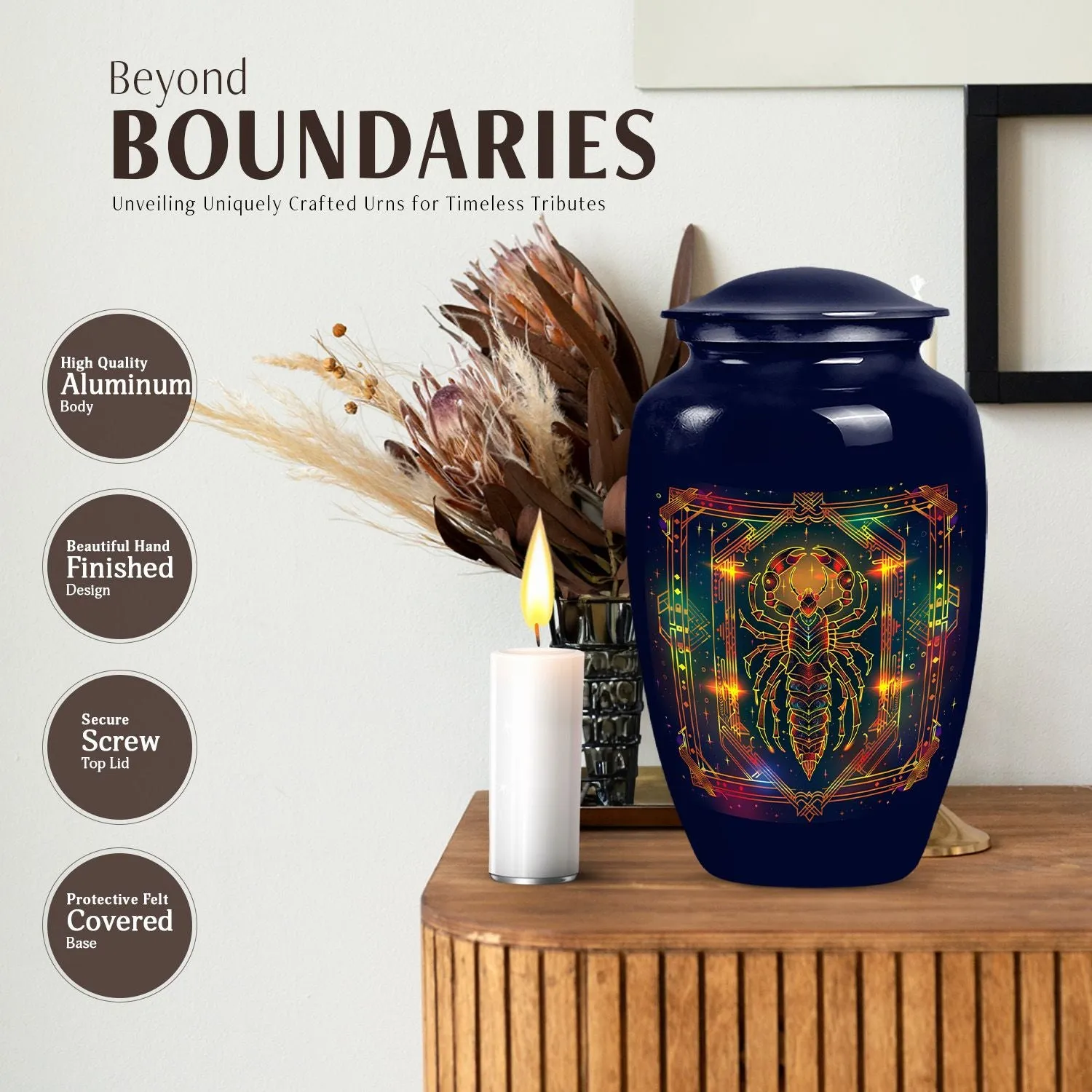 Stellar Remembrance - Zodiac Themed Cremation Urn for Eternity