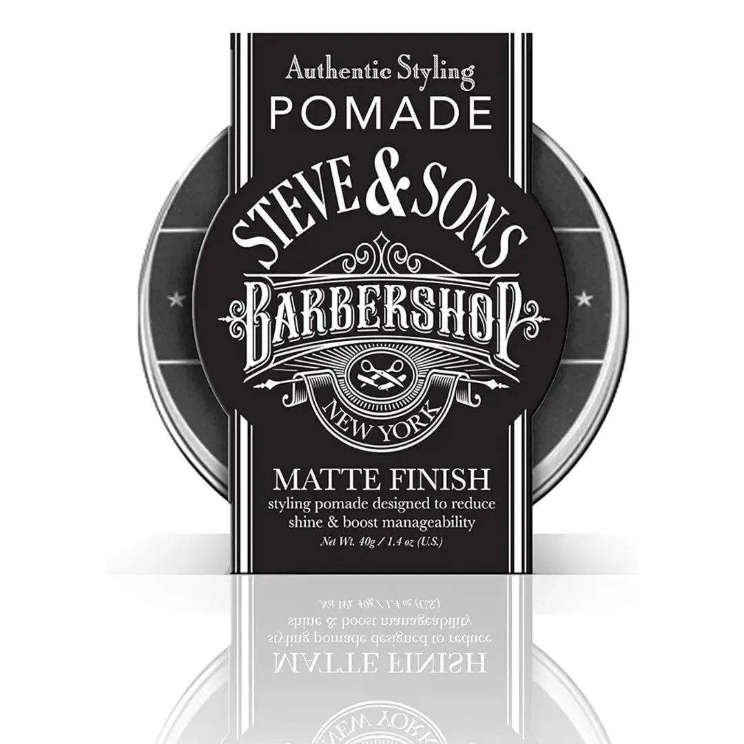 Steve & Sons Authentic Barbership NY Styling Pomade- Matte Finish